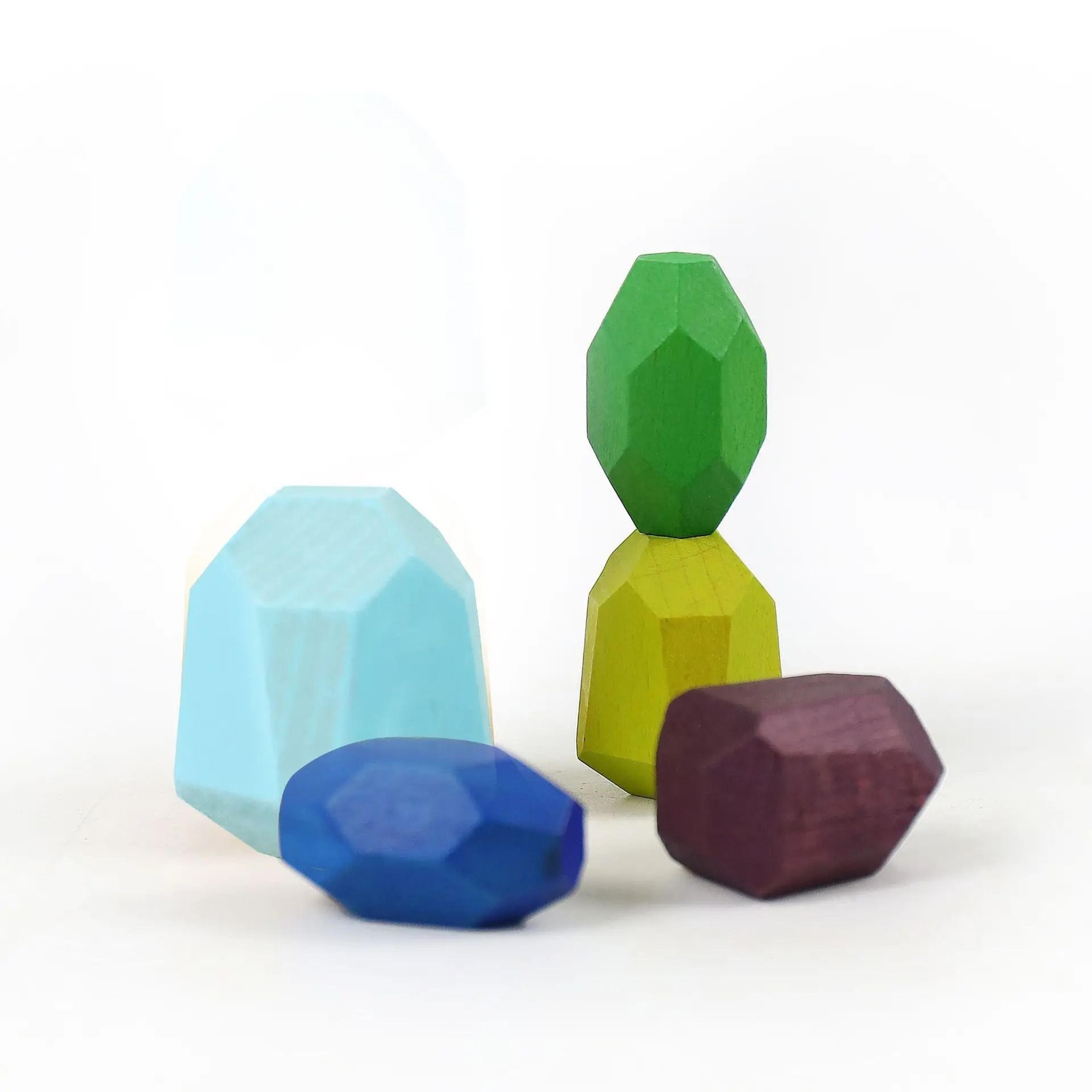 Wooden Stacking Stones Montessori Balance Sorting Toy For Toddlers 1