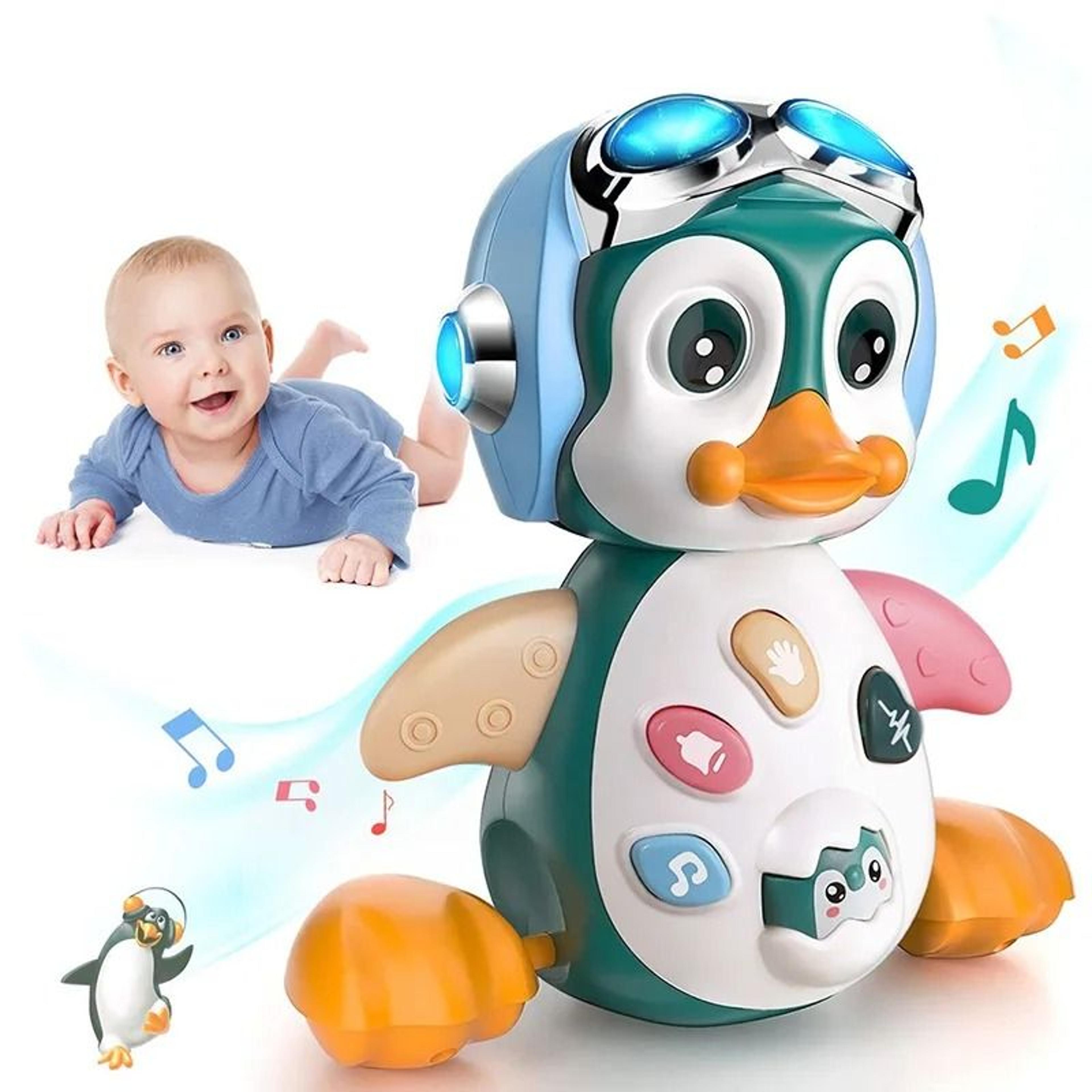 Musical Crawling Penguin Toy Interactive Light Up Moving Baby Toy 7