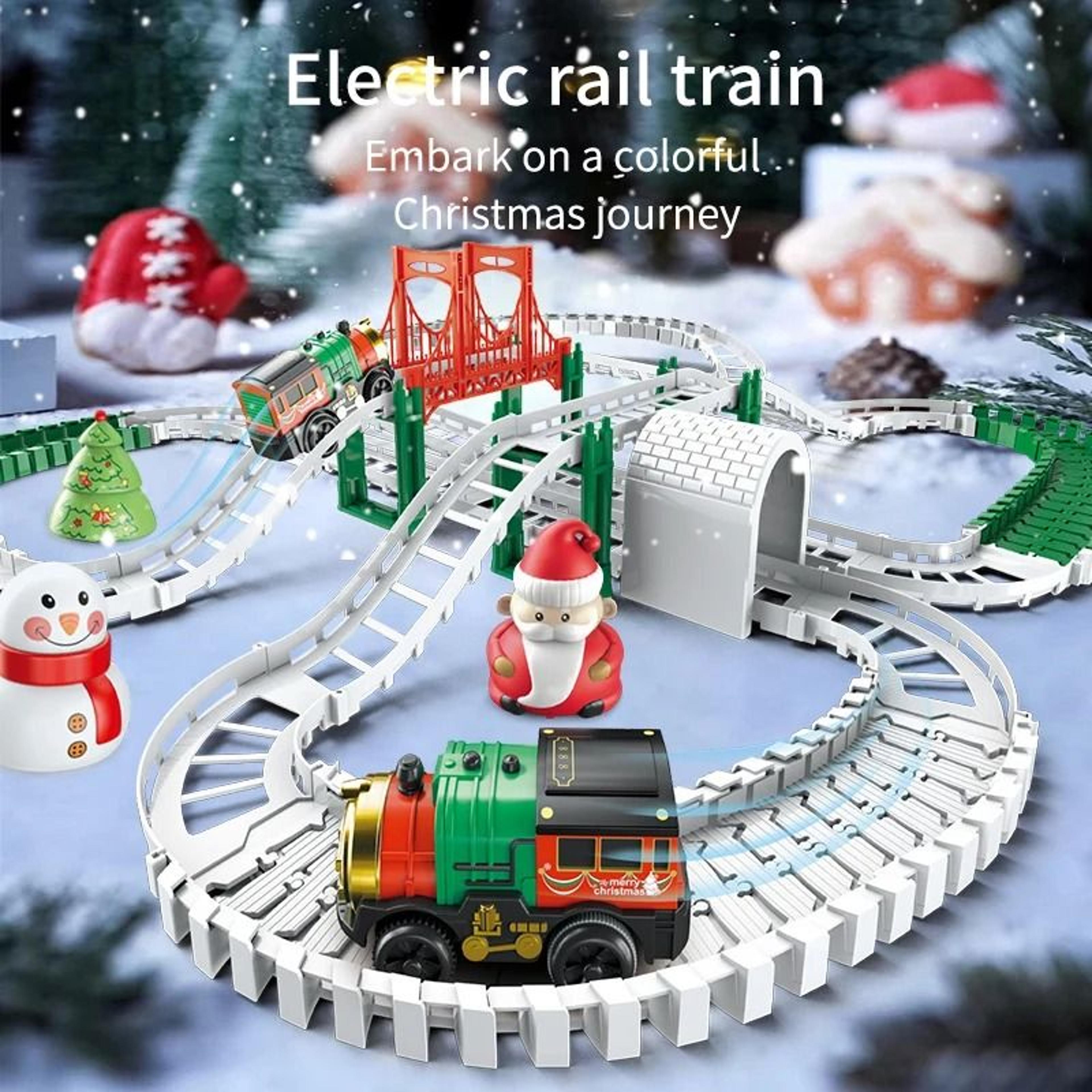 Christmas Electric Track Car Train Toy Kids Educational Racing Track Set 6