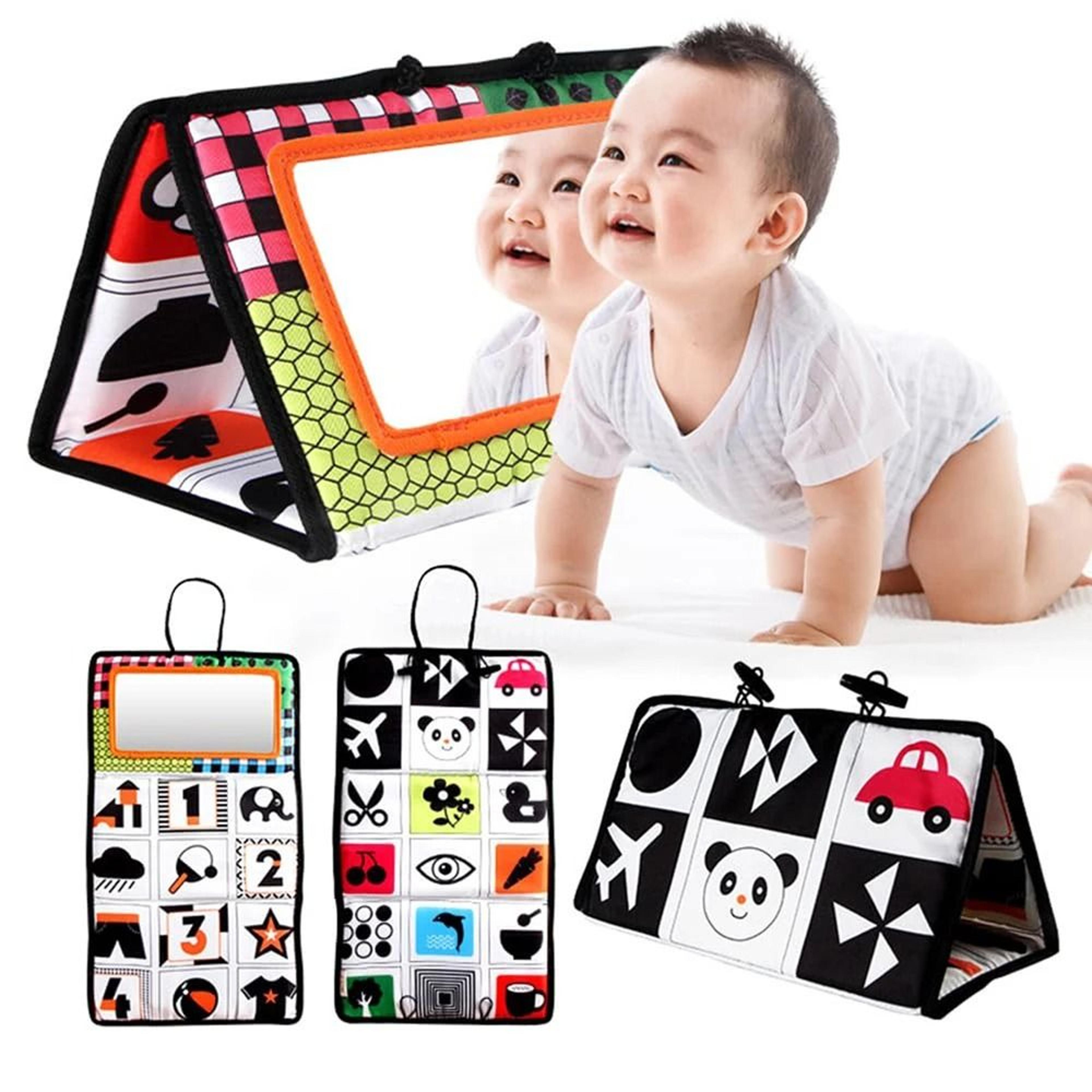 Black And White Newborn Mirror Tummy Time Montessori Sensory Toy 0