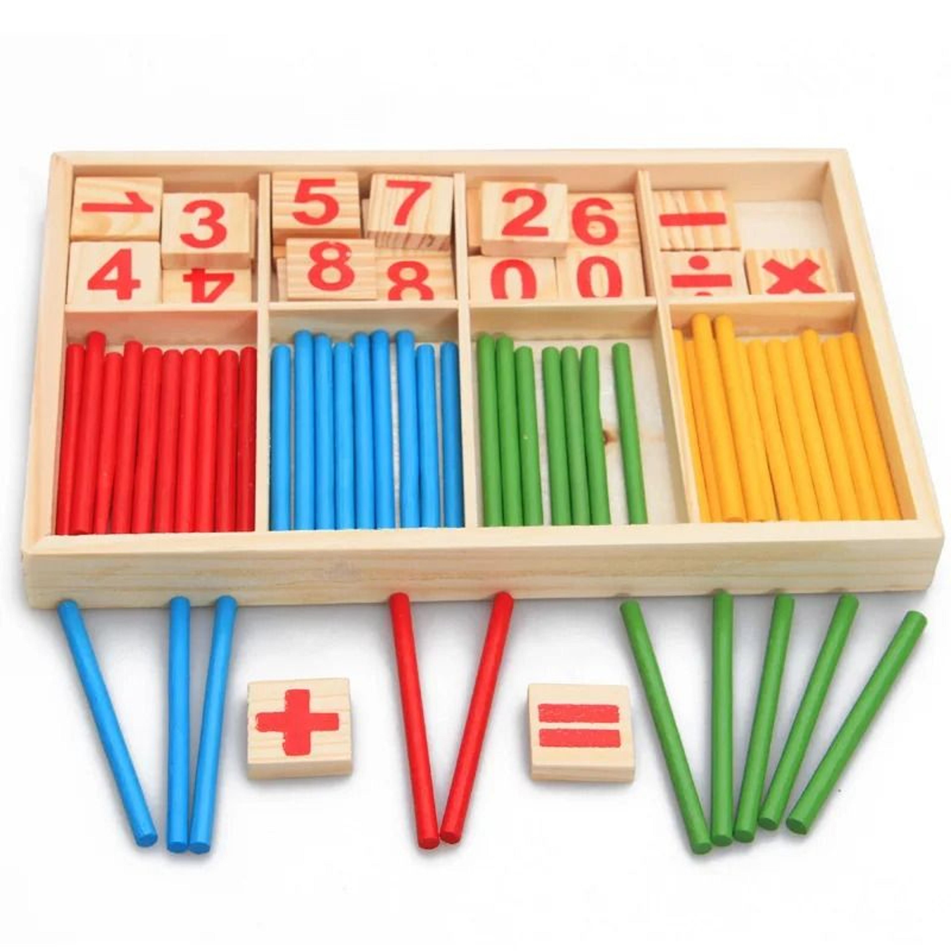 Montessori Wooden Fire Truck Busy Board Math Fishing Learning Toy 1