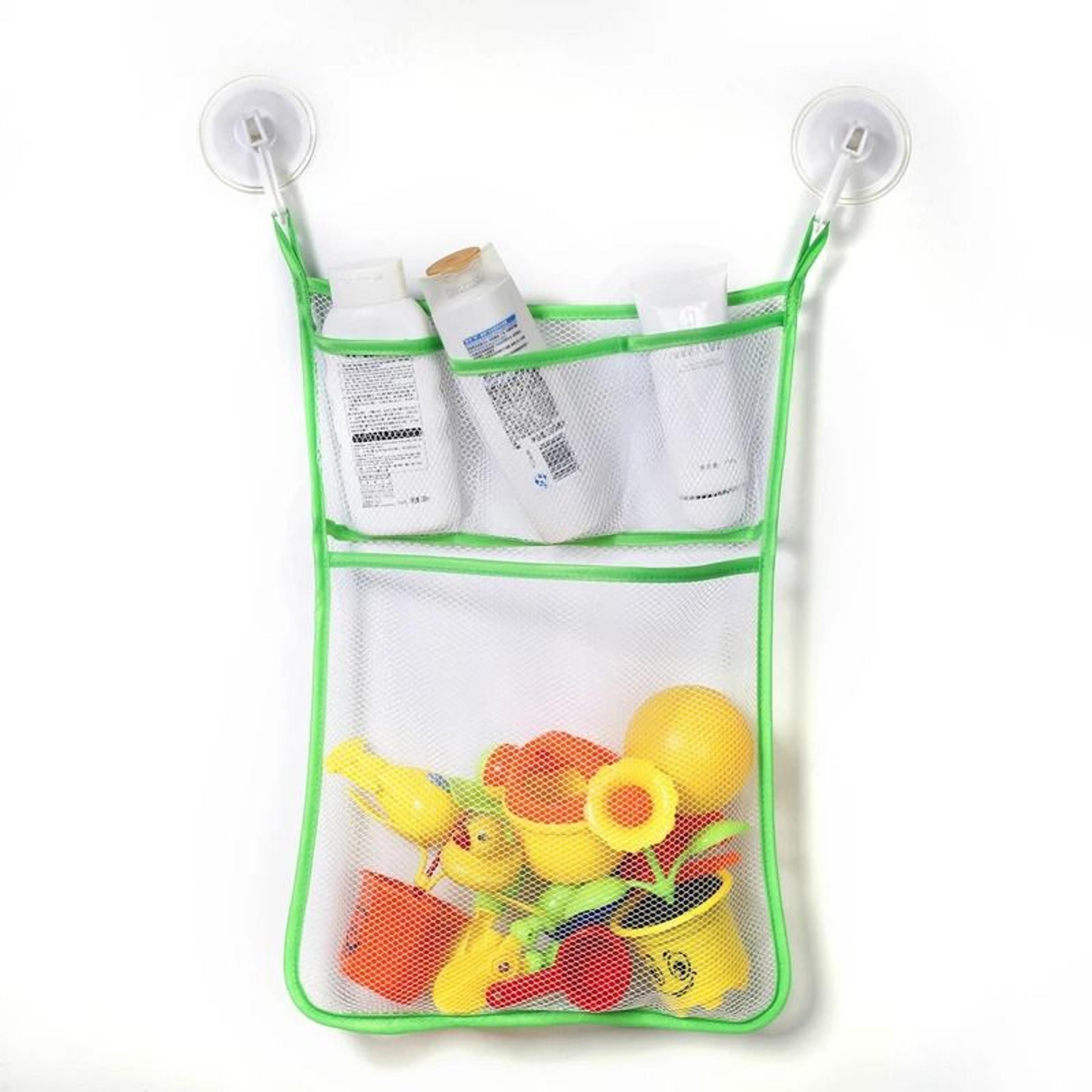 Bath Toy Storage Mesh Net Organizer With Suction Cups Duck Frog Design 5
