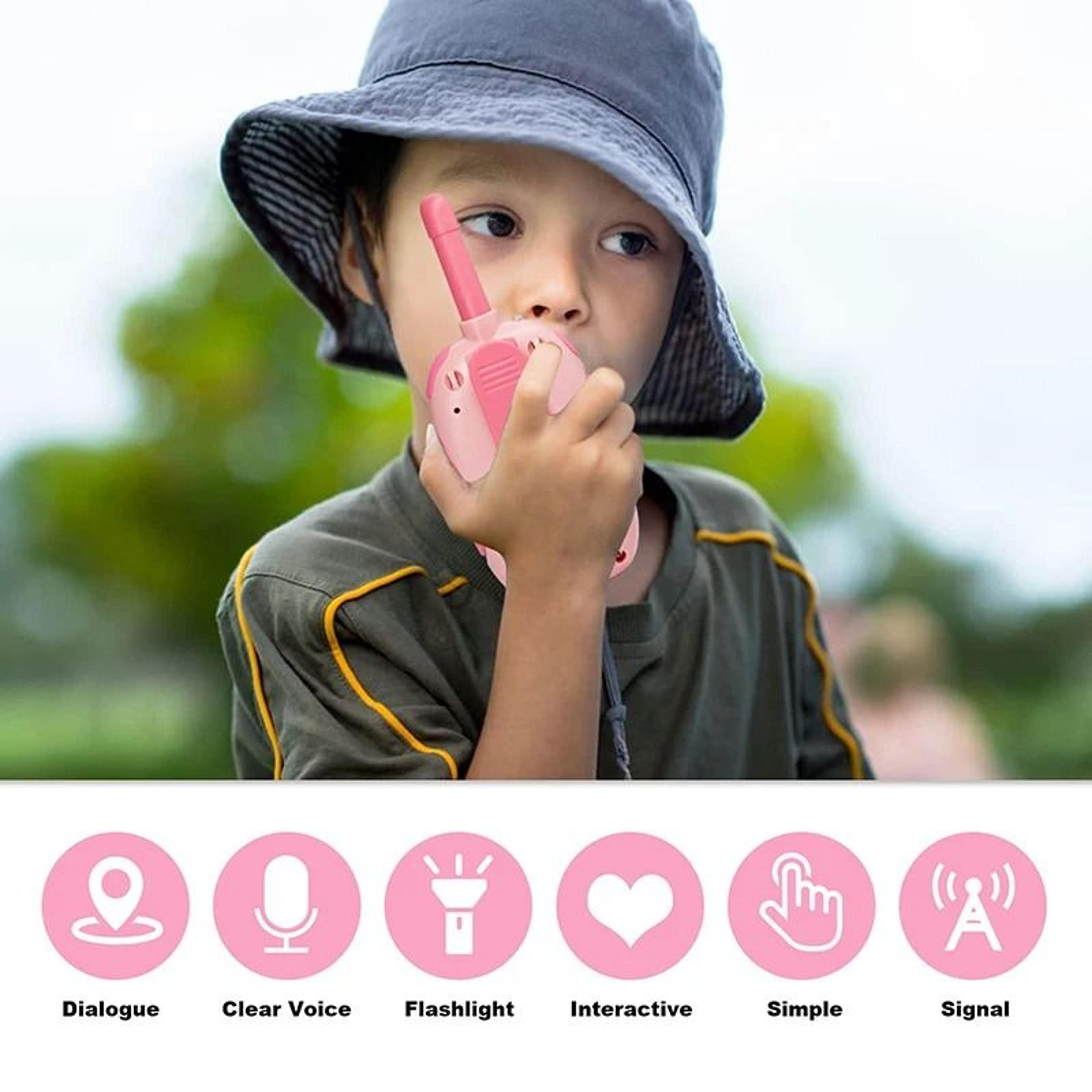 Rechargeable Kids Walkie Talkies Long Range 2 Way Radio Set 4