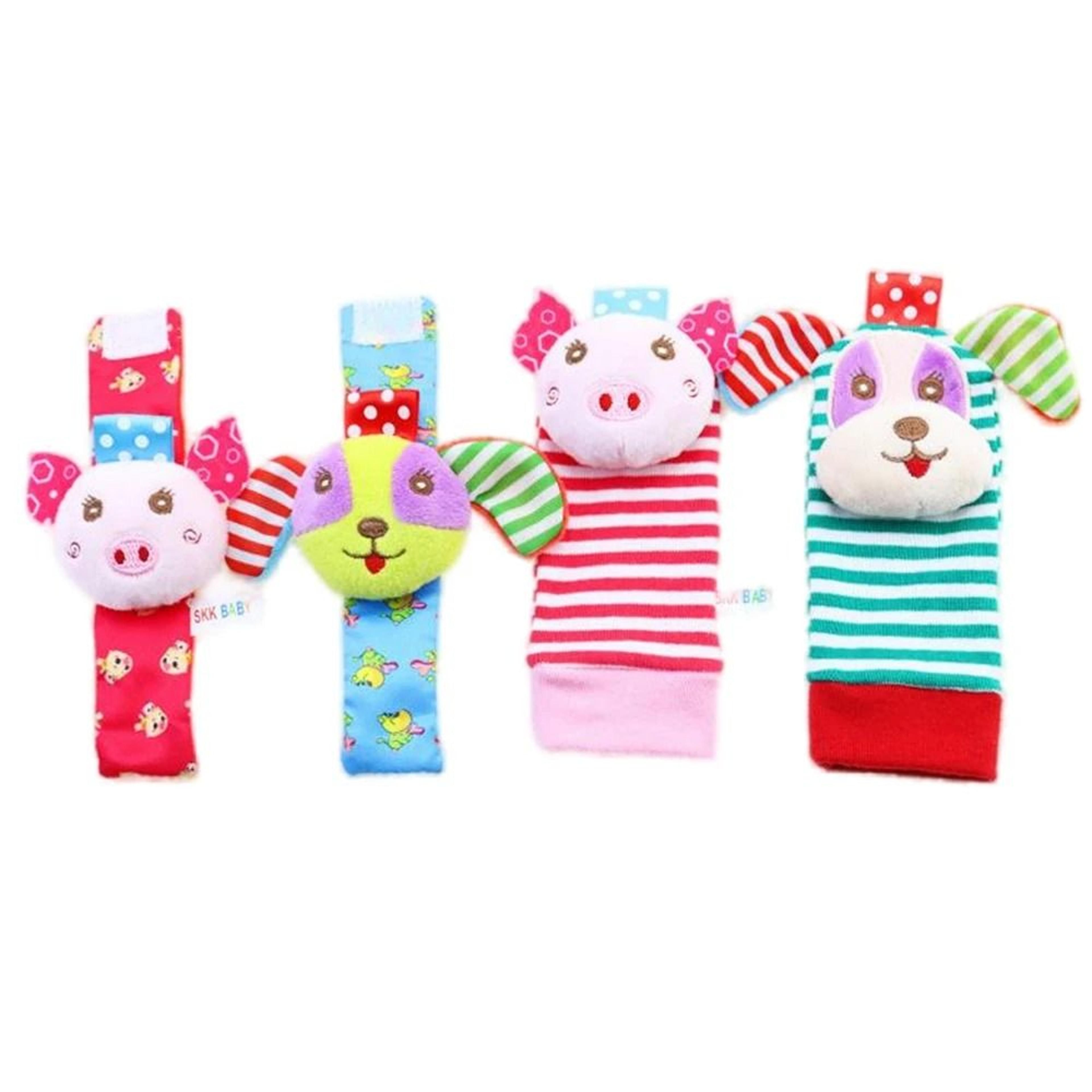 Baby Rattles Toys Set Wrist Rattle Socks And Foot Finder For Newborns 3