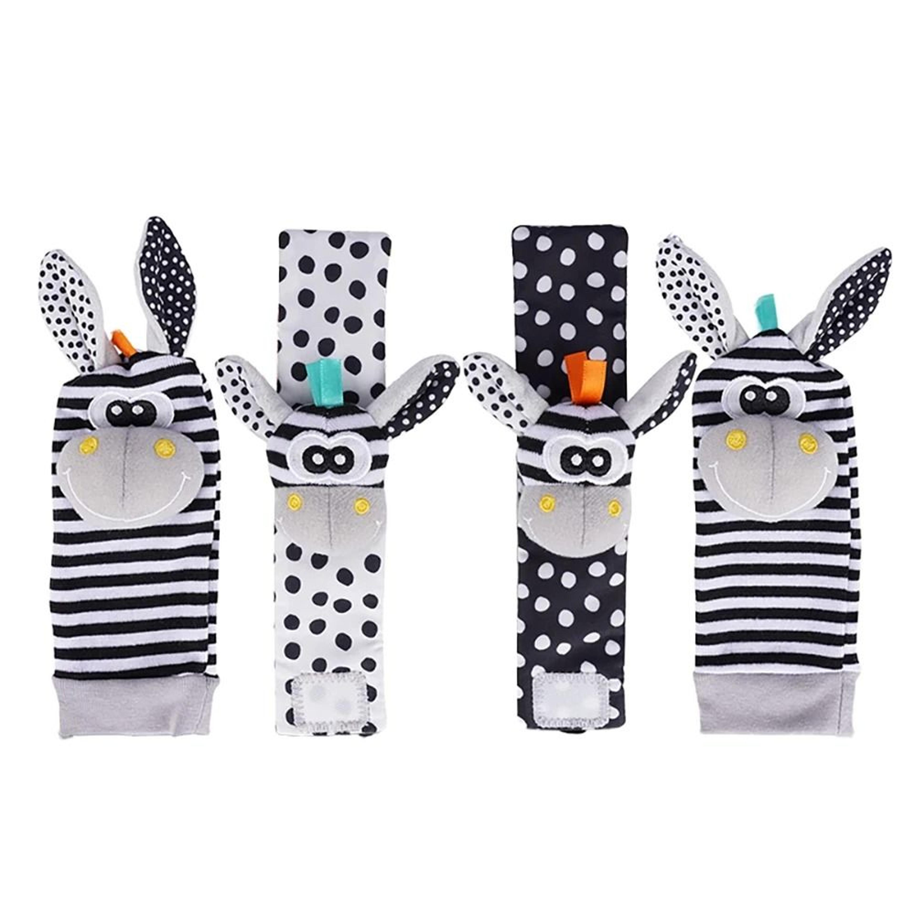 Baby Rattles Toys Set Wrist Rattle Socks And Foot Finder For Newborns 9