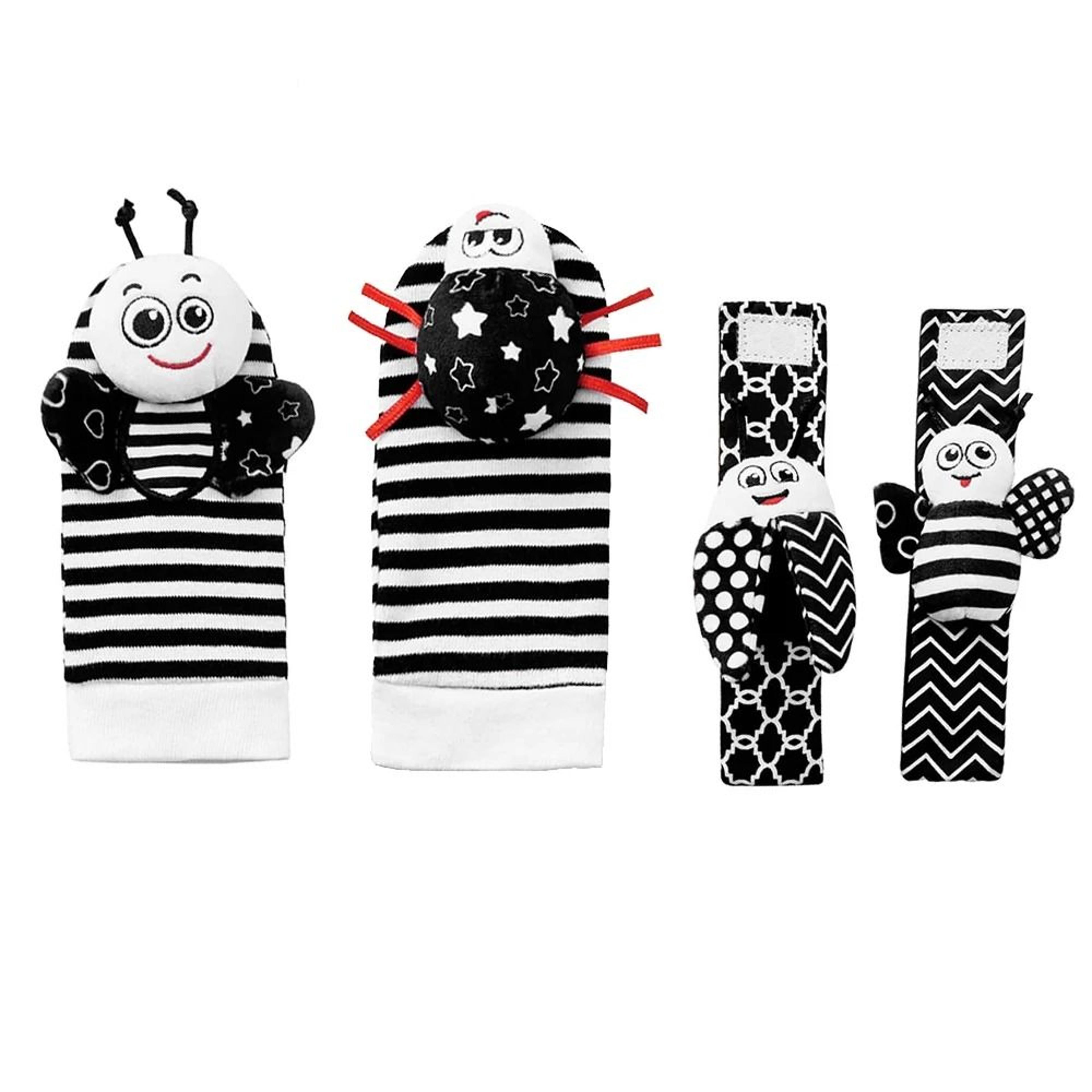 Baby Rattles Toys Set Wrist Rattle Socks And Foot Finder For Newborns 6