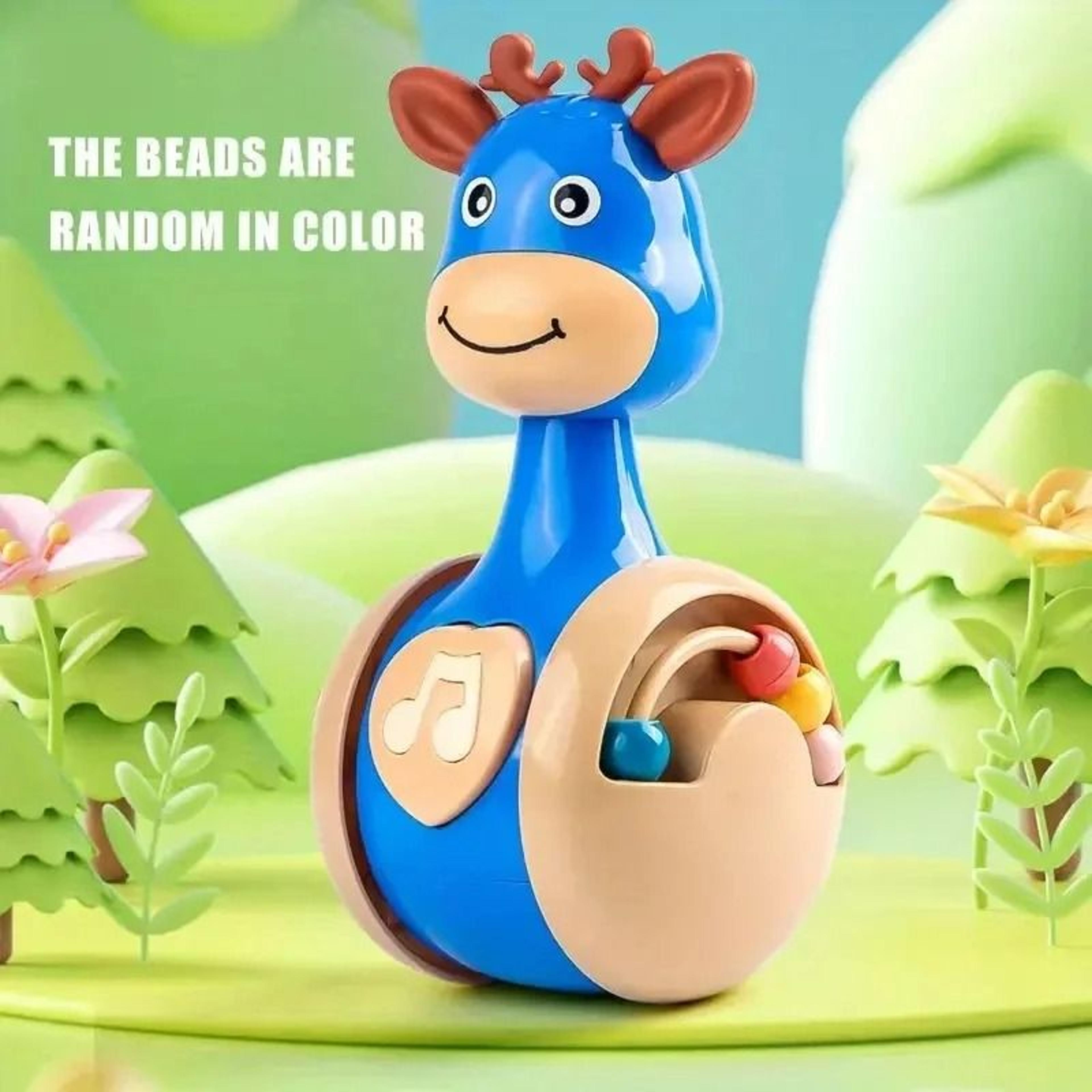 Sliding Deer Baby Tumbler Toy Rattle And Teether For Newborns 1