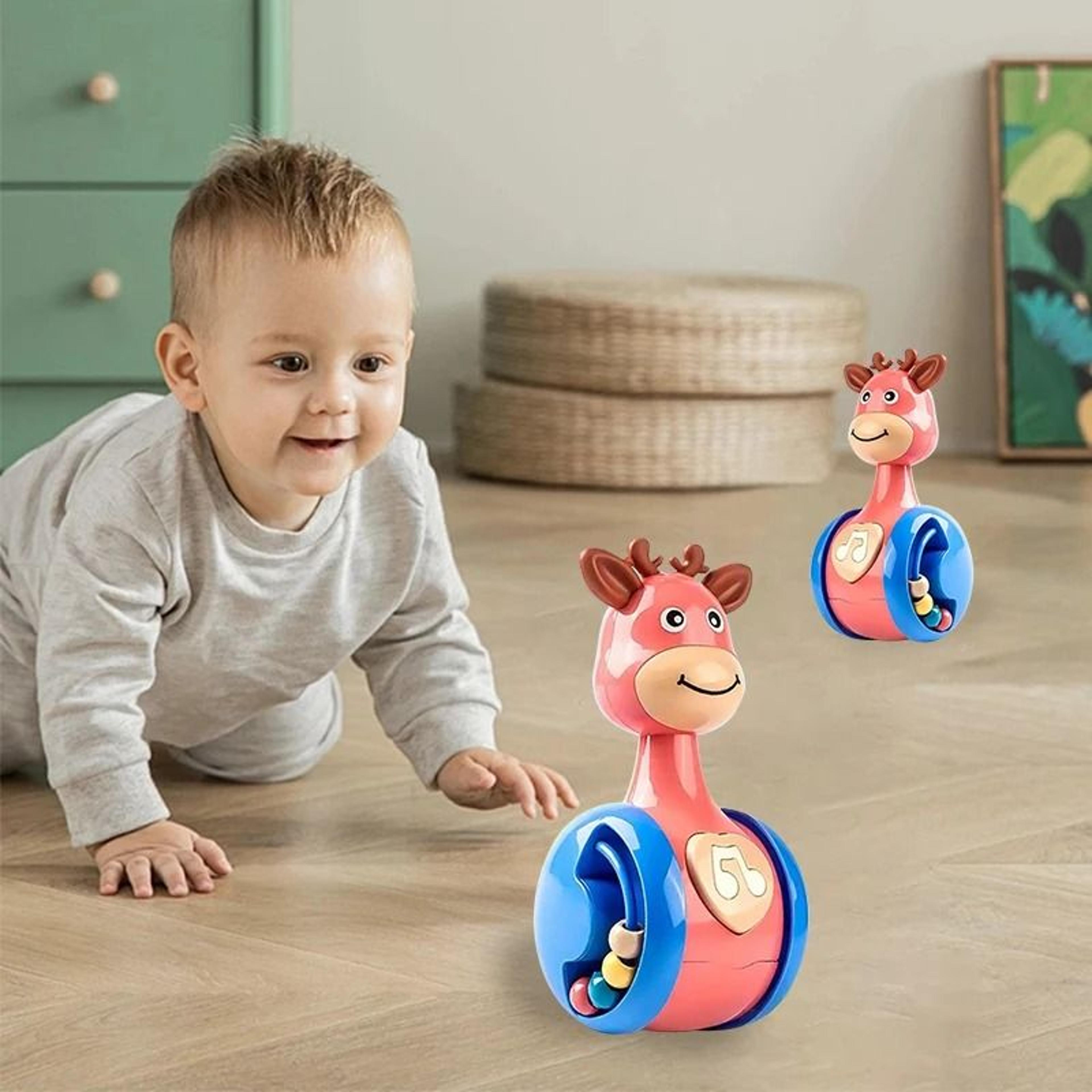 Sliding Deer Baby Tumbler Toy Rattle And Teether For Newborns 8