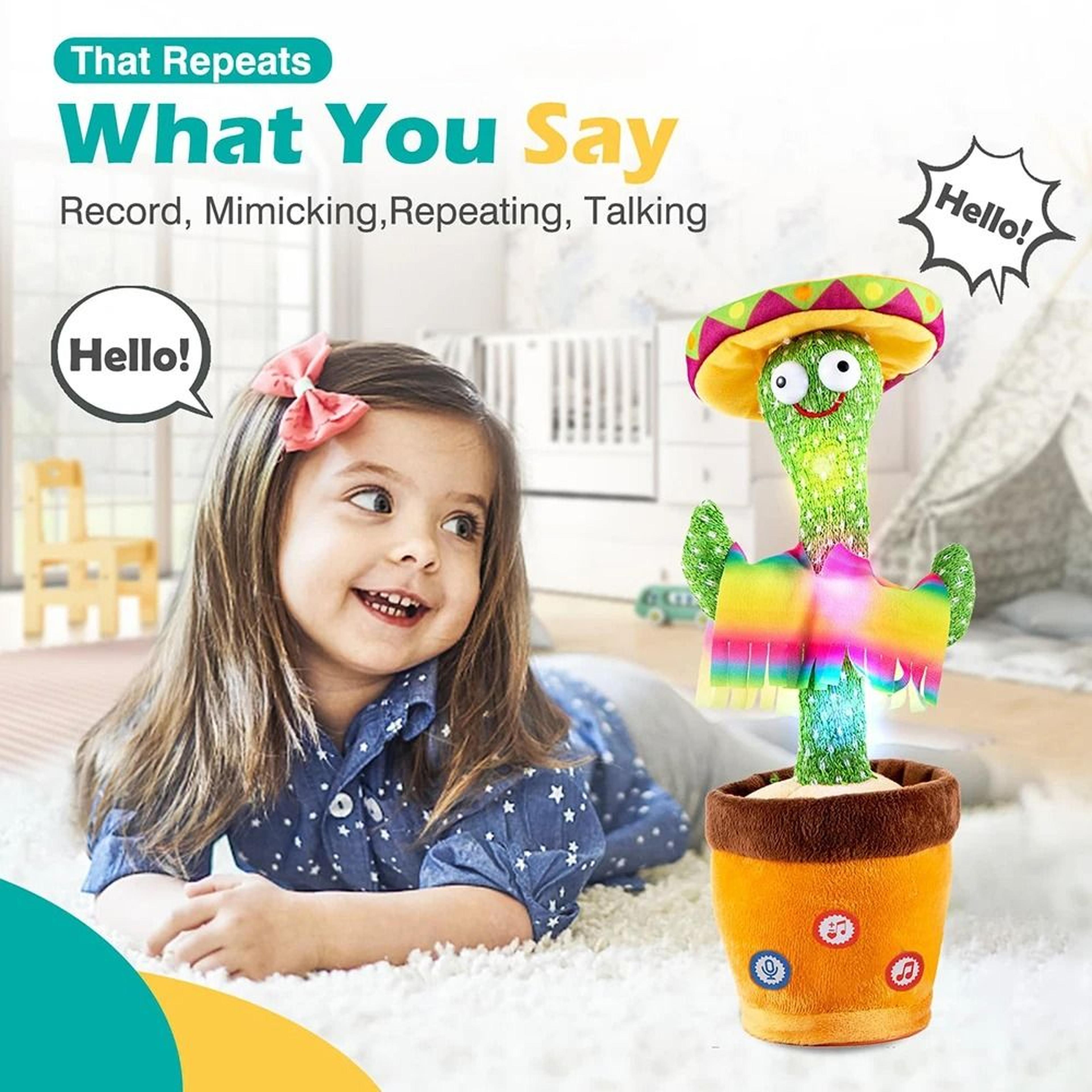 Dancing Talking Cactus Toy Singing Mimic Plush For Kids 7