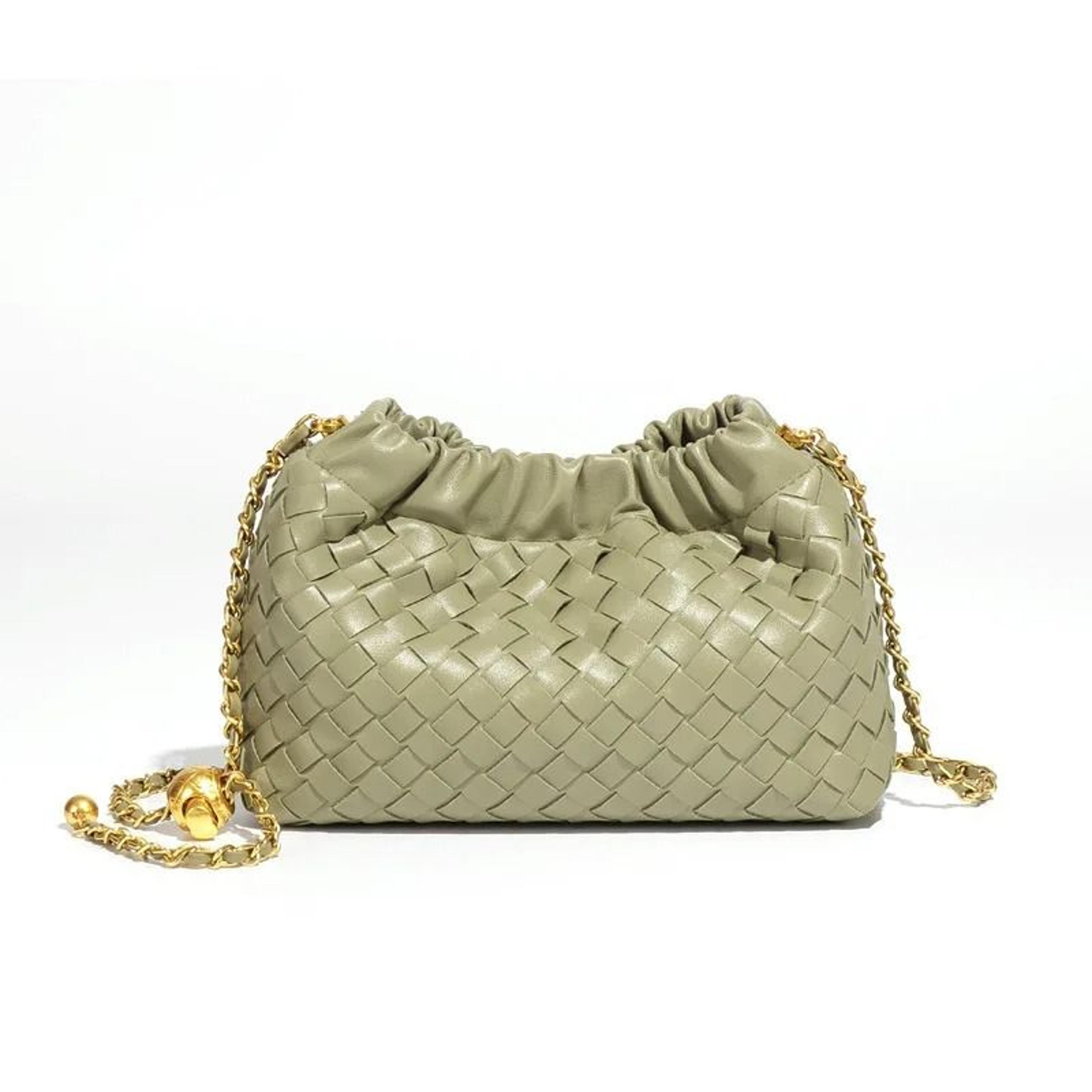 High End Cloud Bag Handmade Woven Bucket Crossbody Shoulder Bag 1