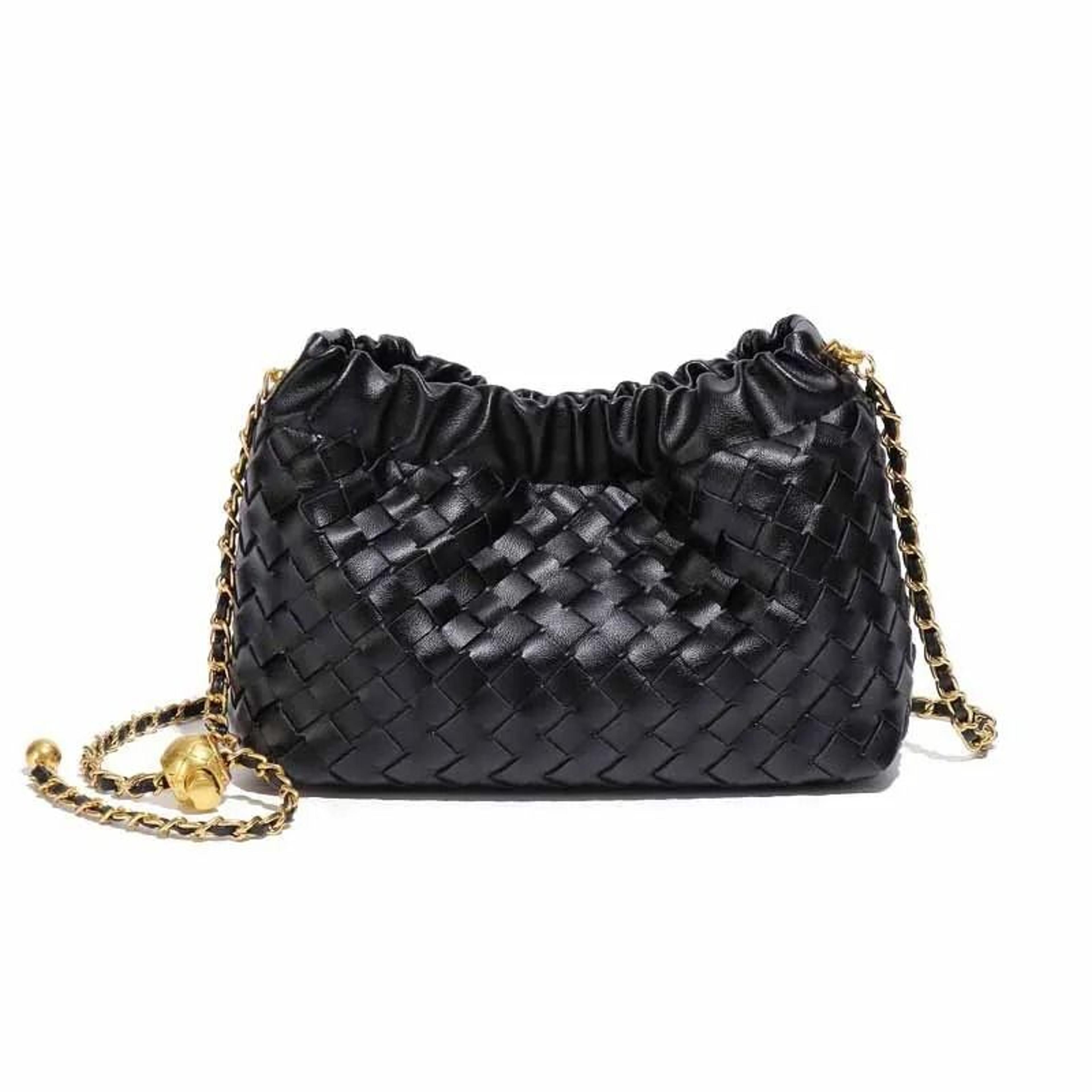 High End Cloud Bag Handmade Woven Bucket Crossbody Shoulder Bag 7
