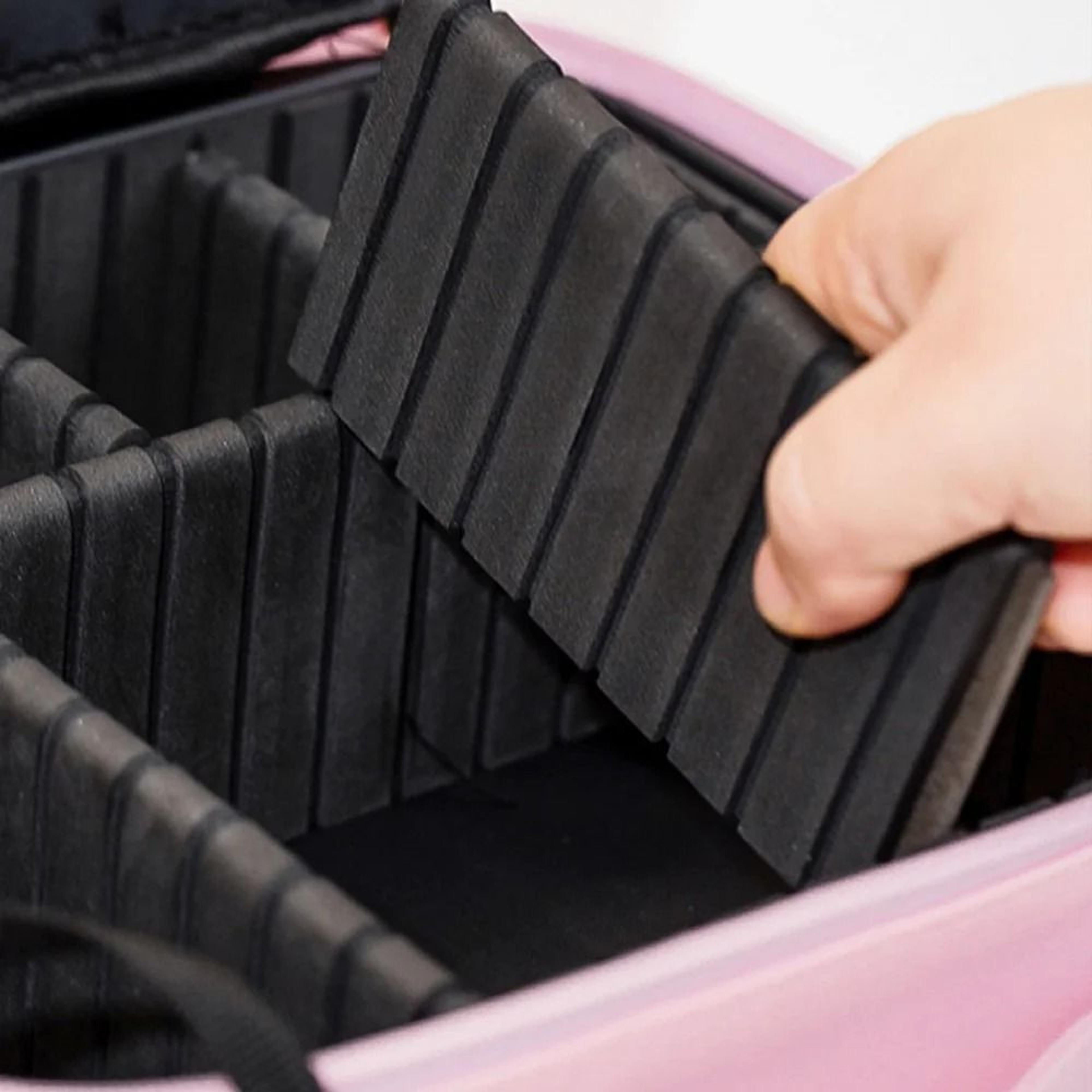 Makeup Bag With LED Mirror Large Capacity Waterproof Organizer 12
