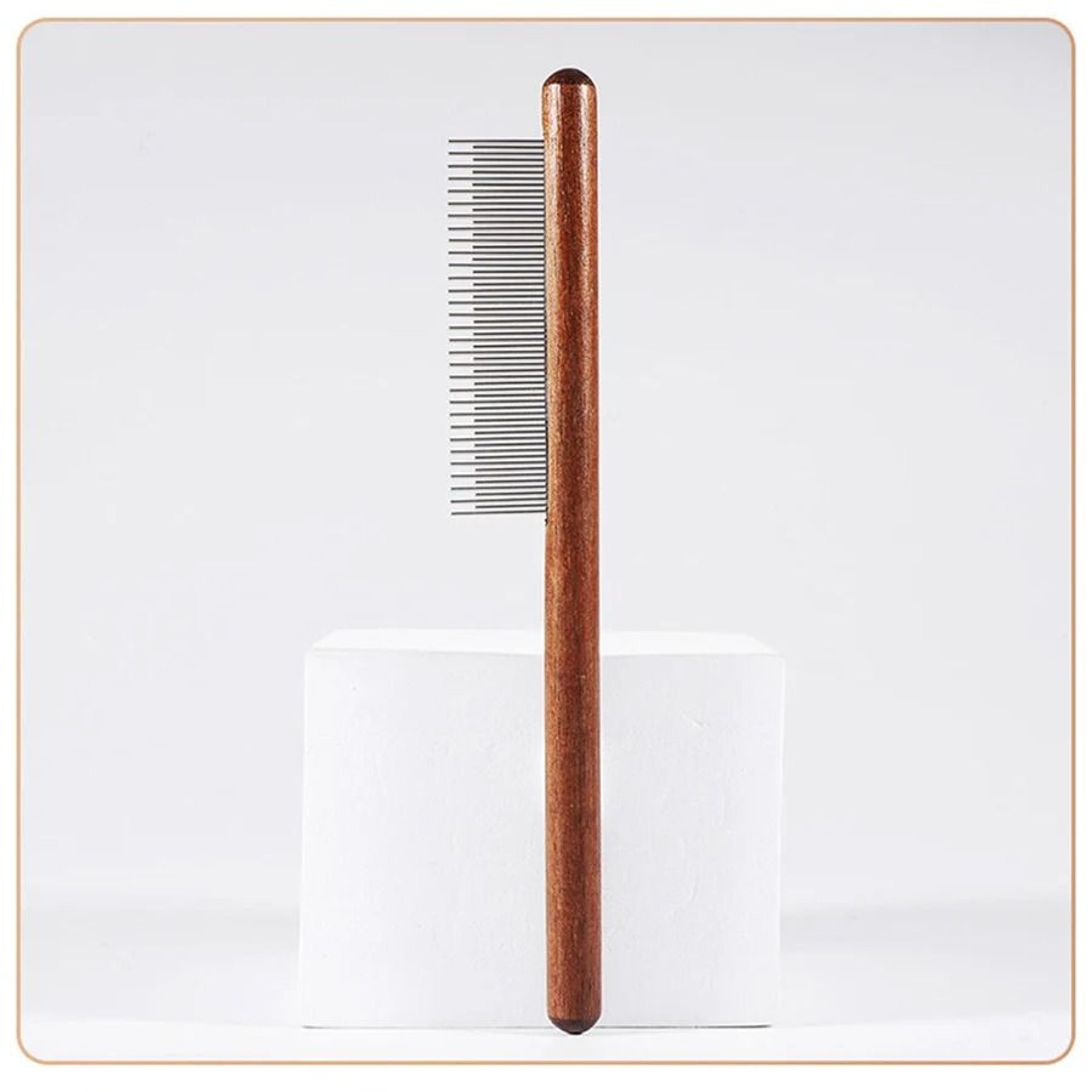 Solid Wood Pet Comb For Cat And Dog Hair Removal And Grooming Care 2