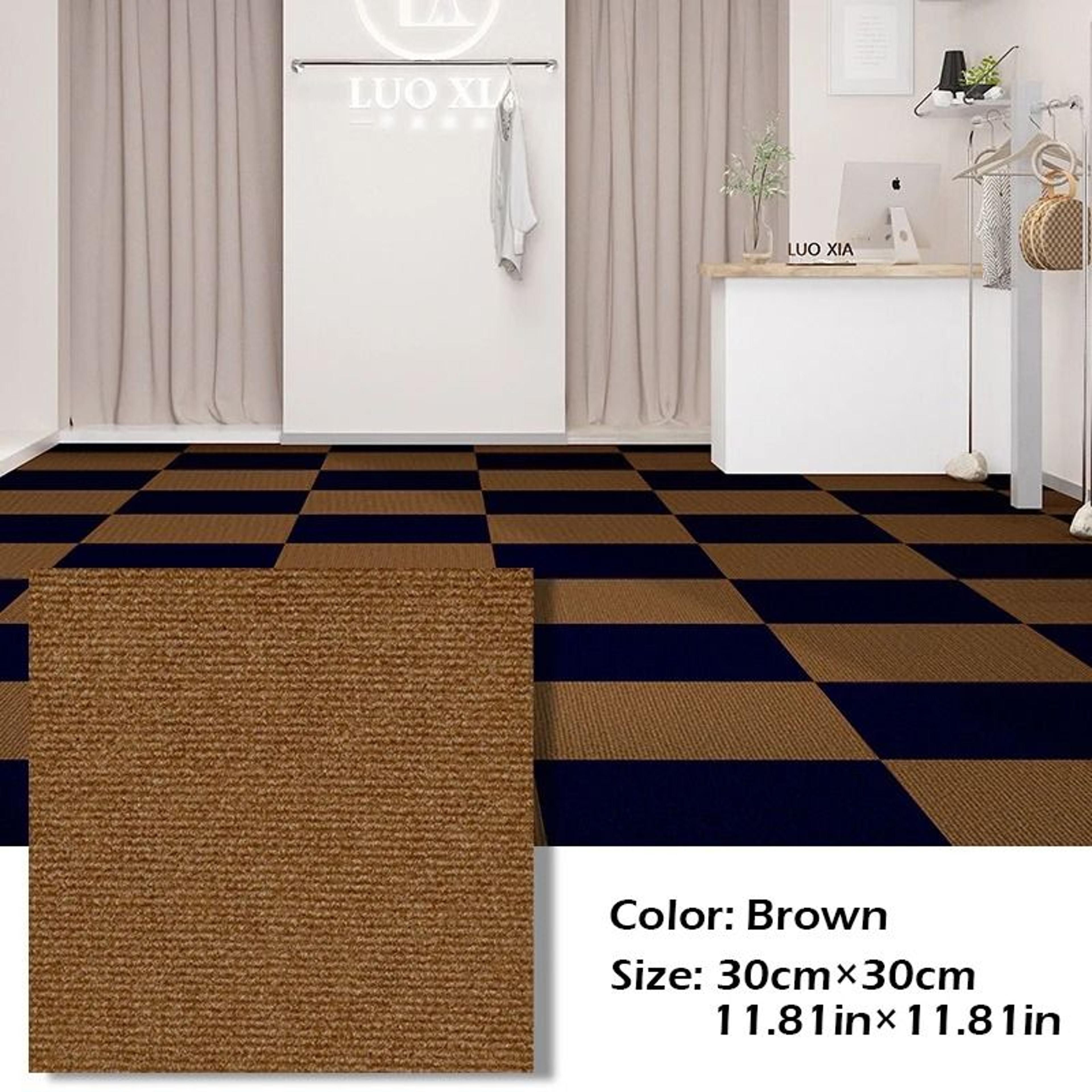 Self Adhesive Anti Slip Floor Carpet Tiles 30x30cm For Home Use 5