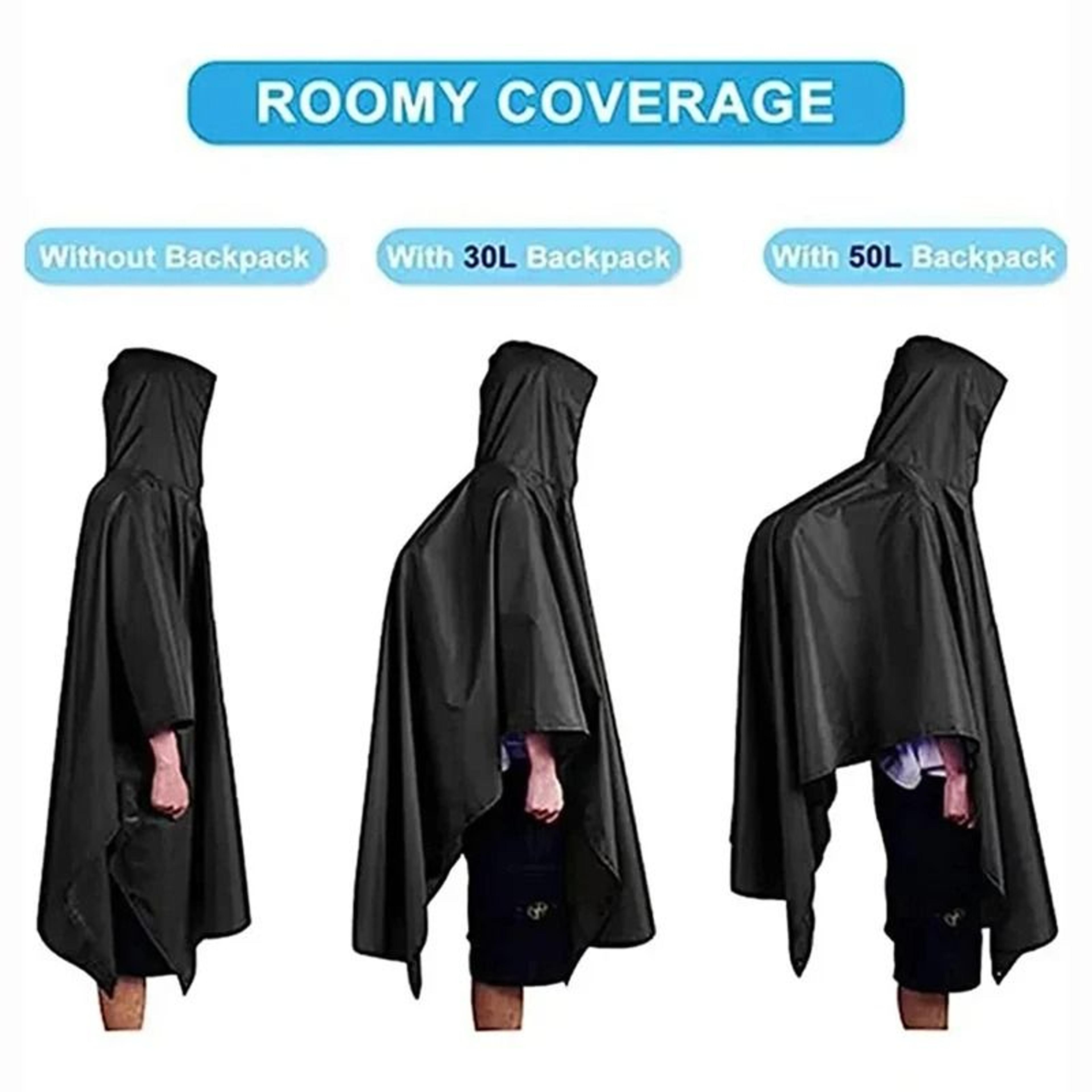 3 In 1 Waterproof Military Rain Poncho With Hood And Sleeves For Outdoor Use 6