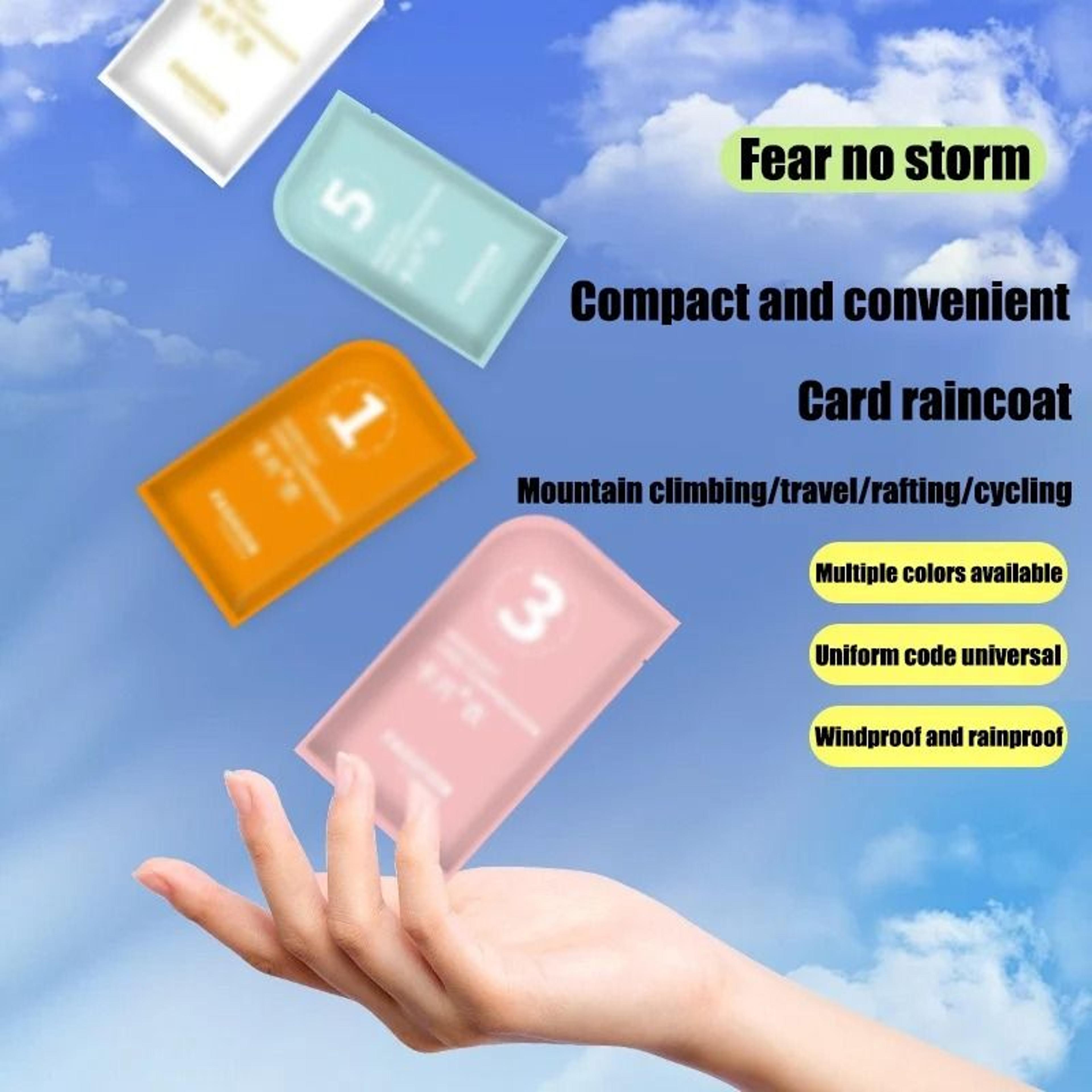 Disposable Thickened Rain Poncho Storm Proof Portable Travel Raincoat 6