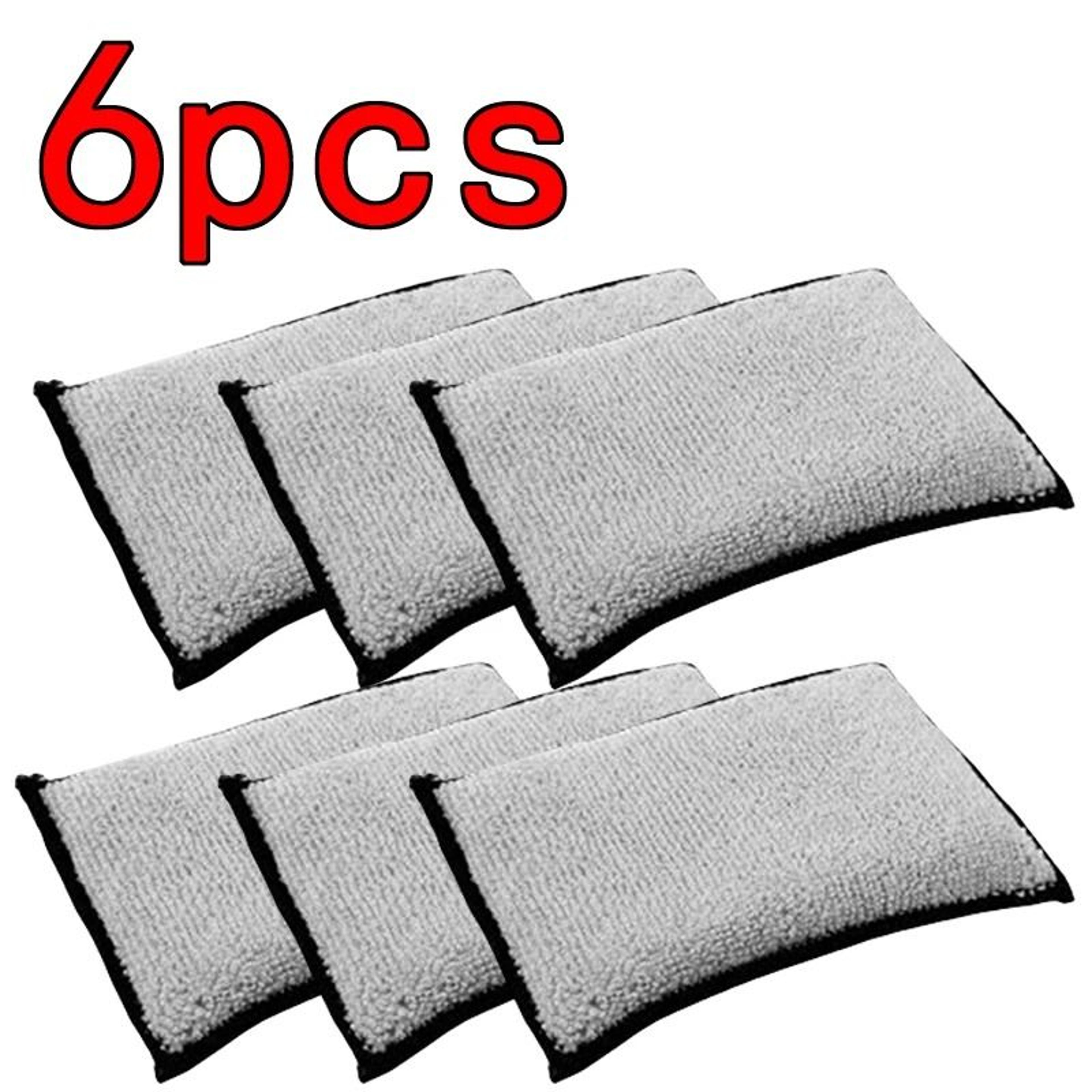 Microfiber Car Wash Pads Soft Absorbent Interior Cleaning Sponges 6 Pack 1