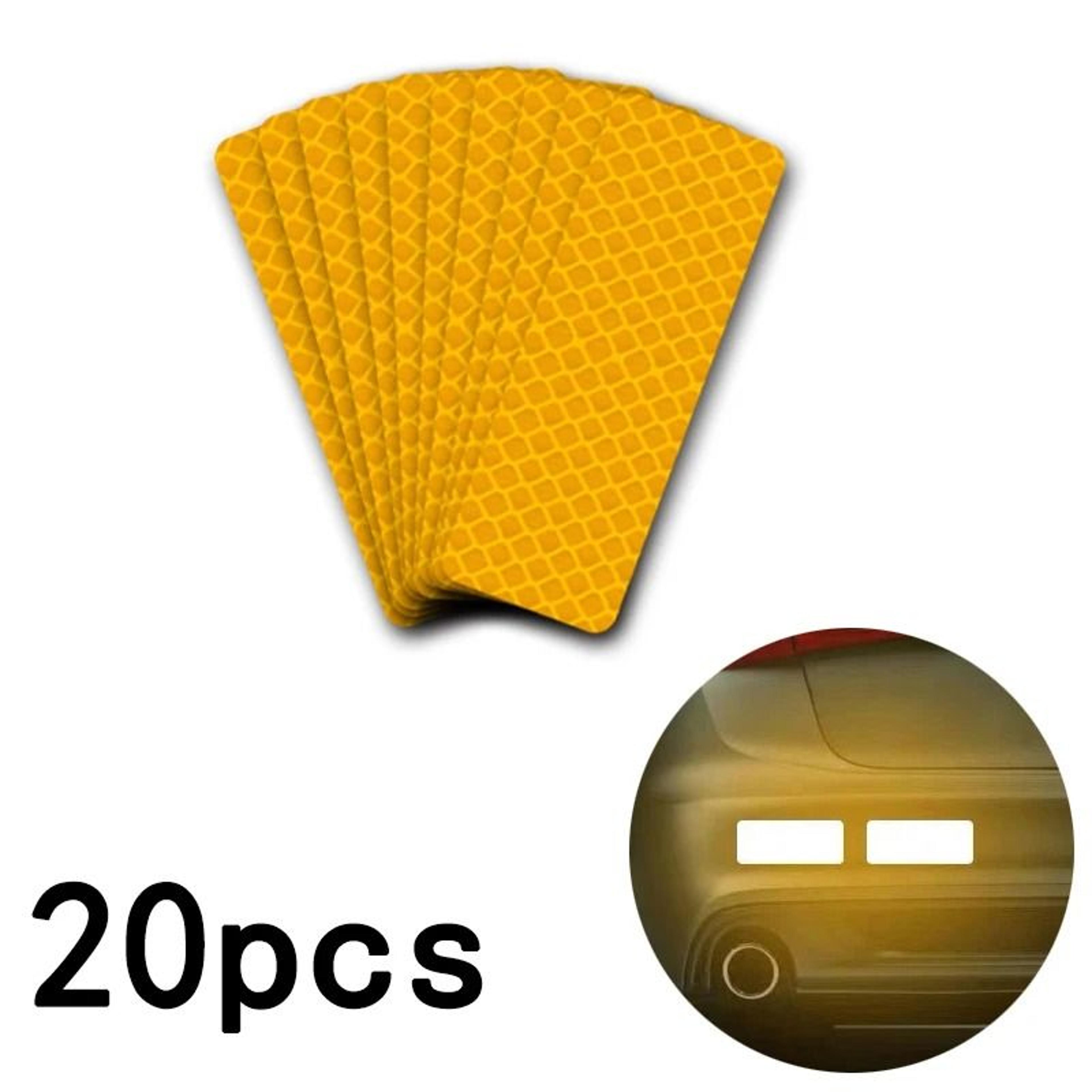 Reflective Car Bumper Stickers Warning Strip Tape Safety Decals 20 Pack 12