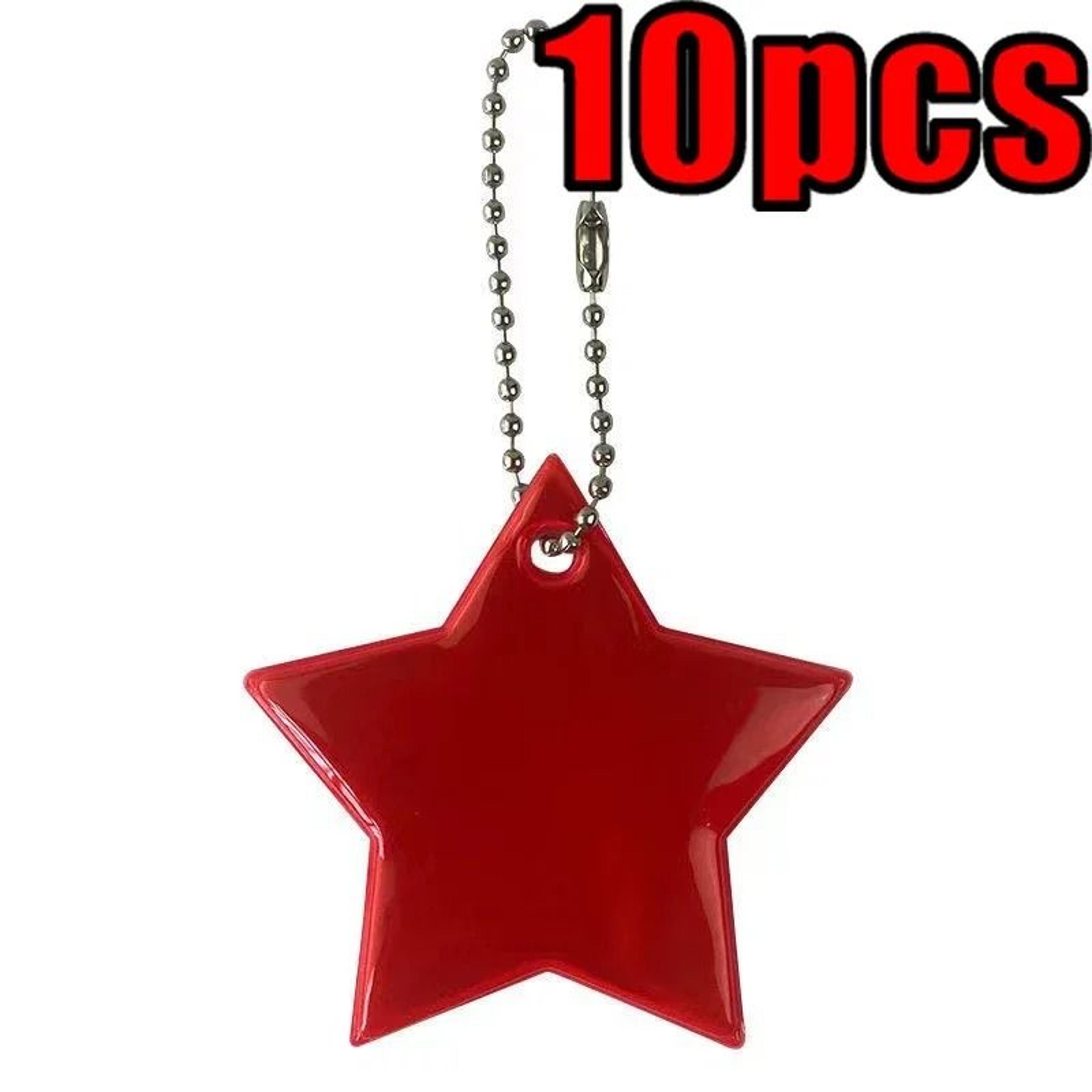 Star Shaped Safety Reflective Keychain Pendant For Kids Bags And Wheelchairs 7