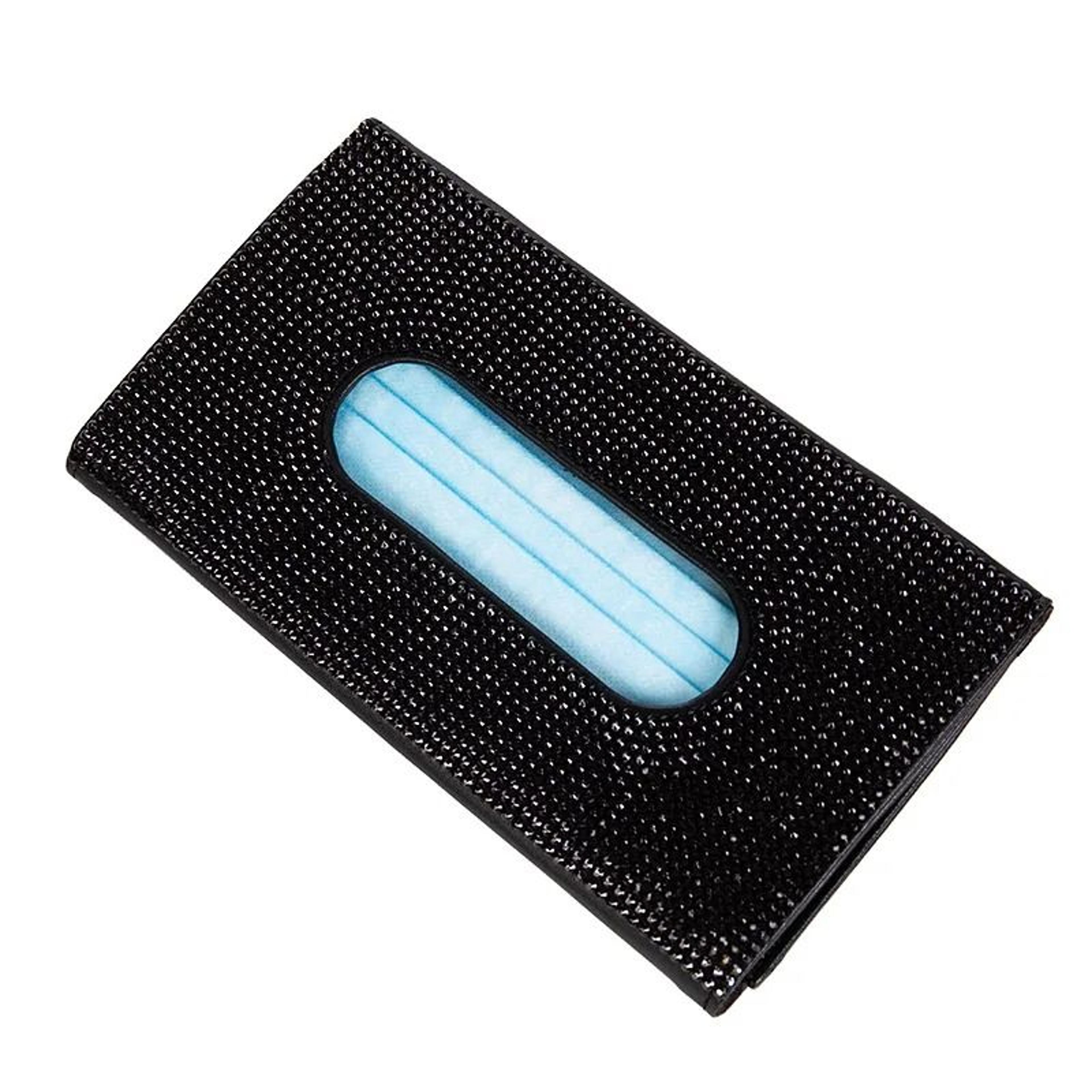 Bling Crystal Car Tissue Box Sun Visor Hanging Holder With Diamond Leather Design 5
