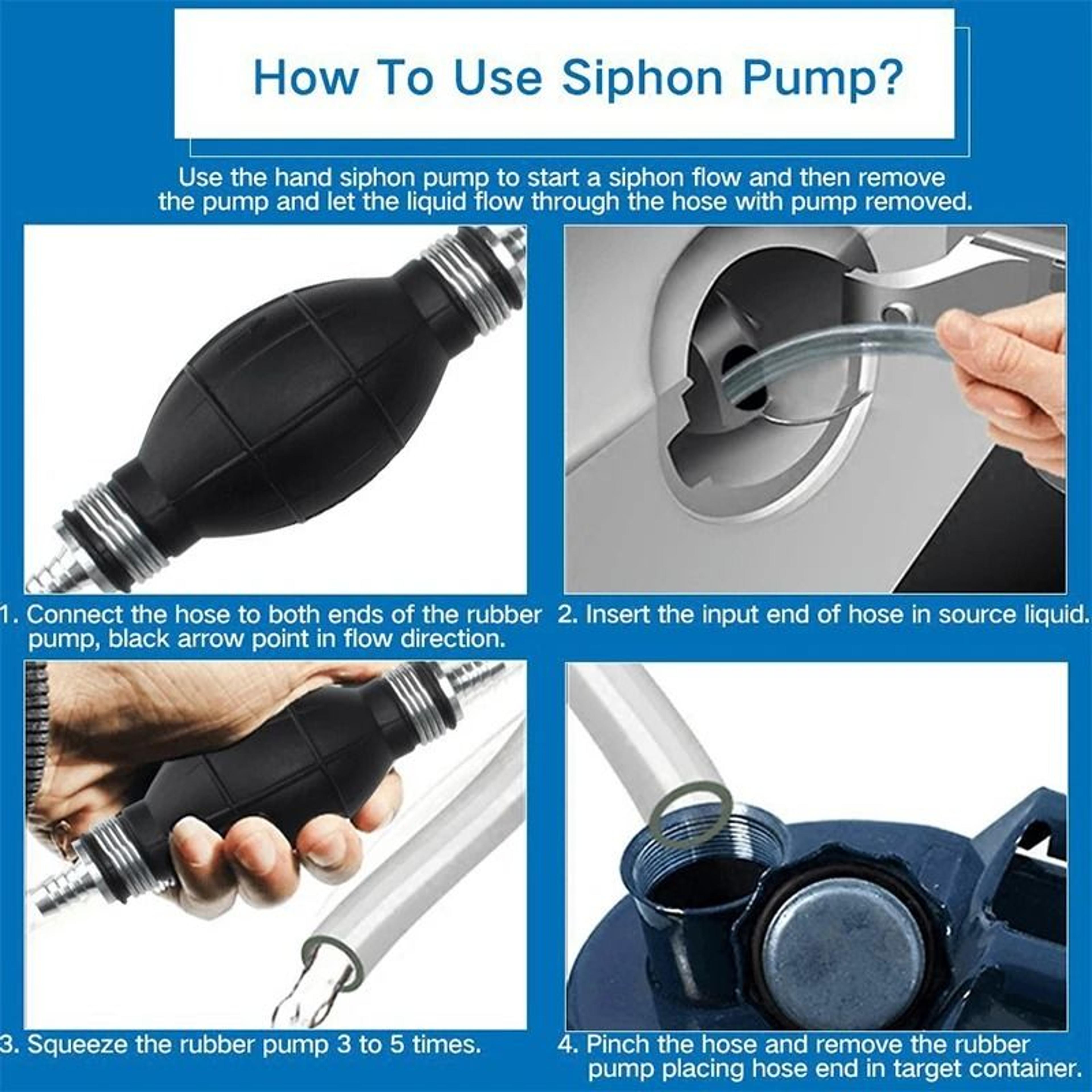 Universal Manual Fuel Transfer Pump Rubber Hand Primer Bulb For Petrol And Diesel 9