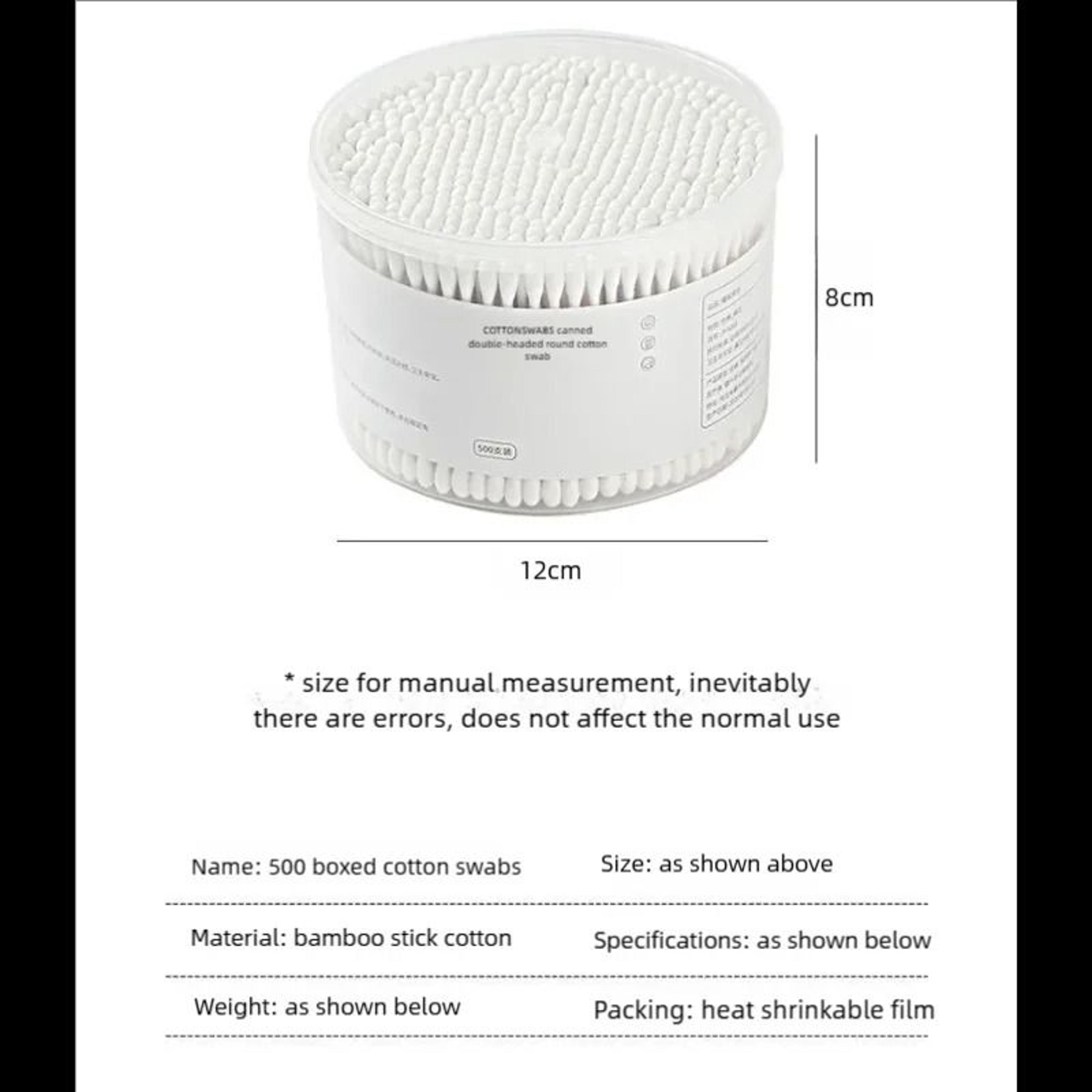 Precision Double Ended Cotton Swabs For Makeup Ear Cleaning And Pet Care 500 Pieces 1