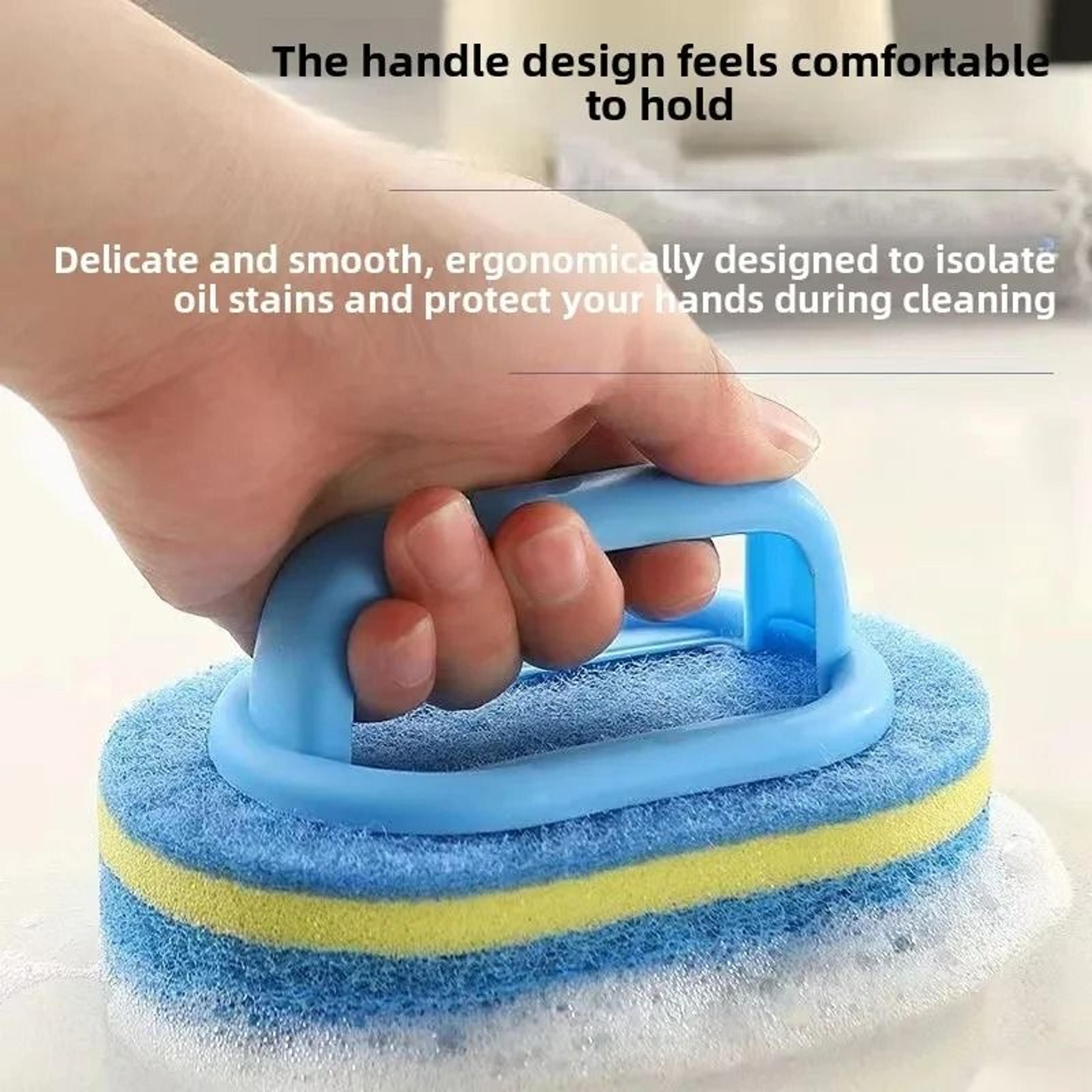 Magic Handle Cleaning Brush Sponge For Kitchen Bathroom And Toilet 10