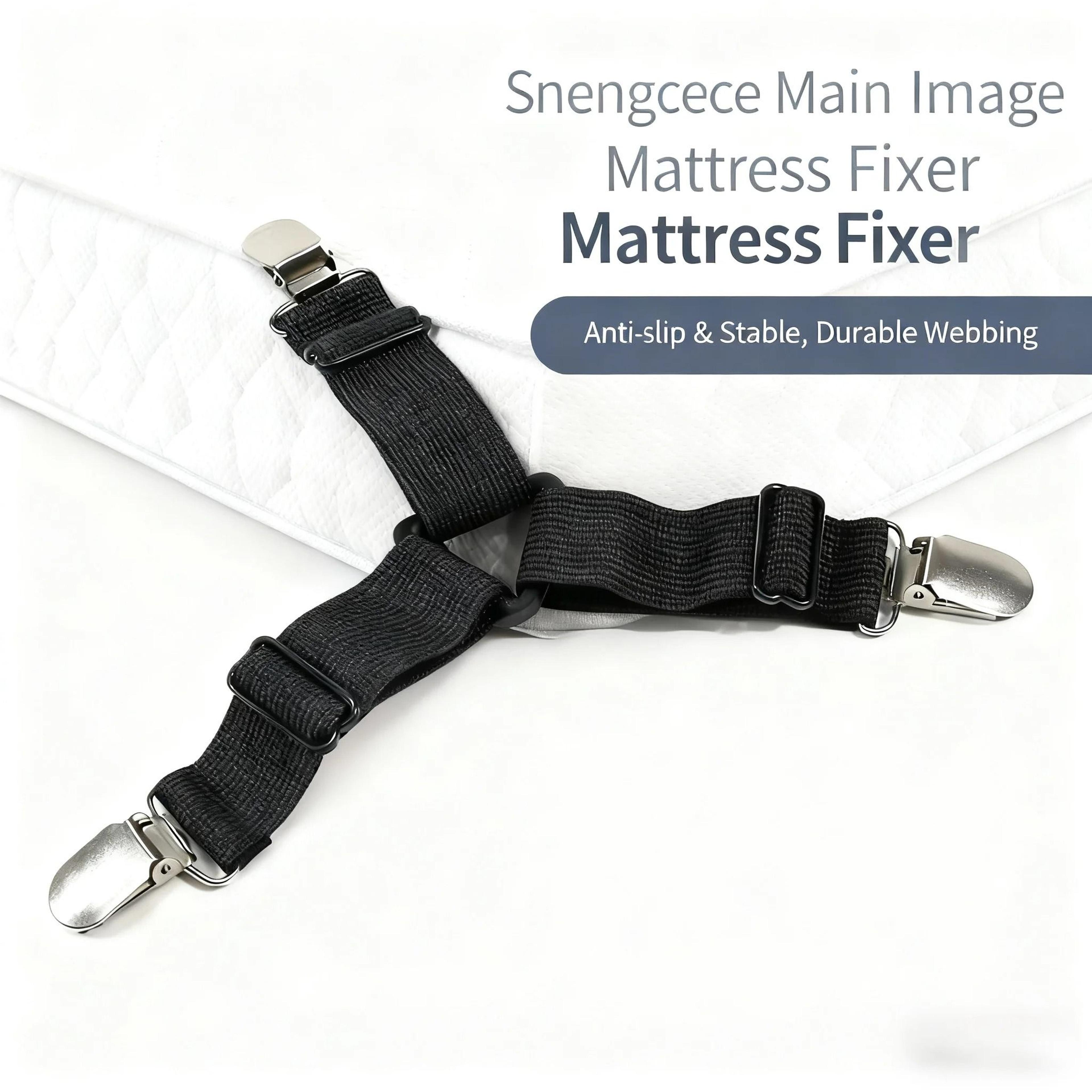 Adjustable Bed Sheet Fasteners Elastic Anti Slip Mattress Clips Set Of 4 5