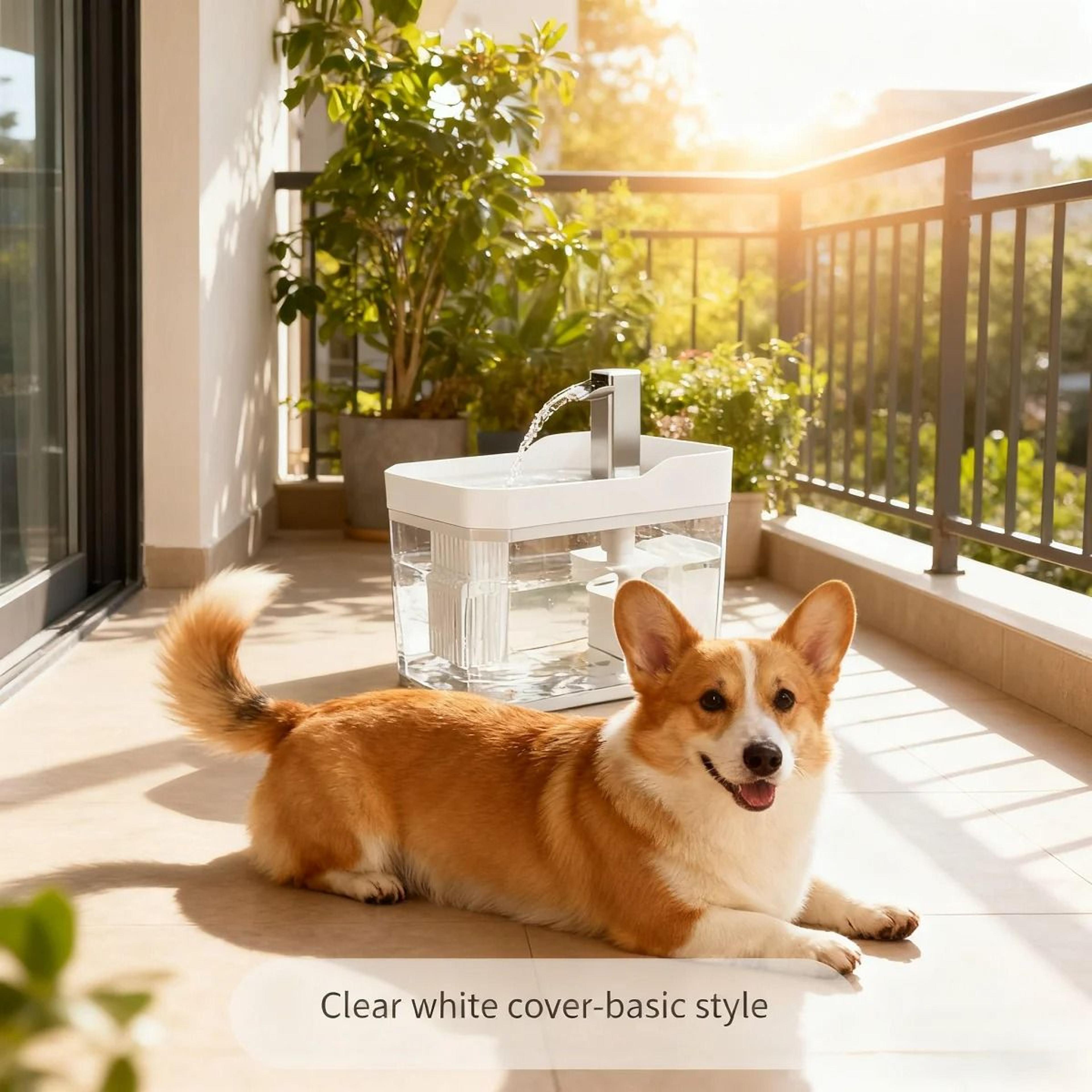 Automatic Pet Feeder And Waterer Set With Anti Slip Base And Filter 5