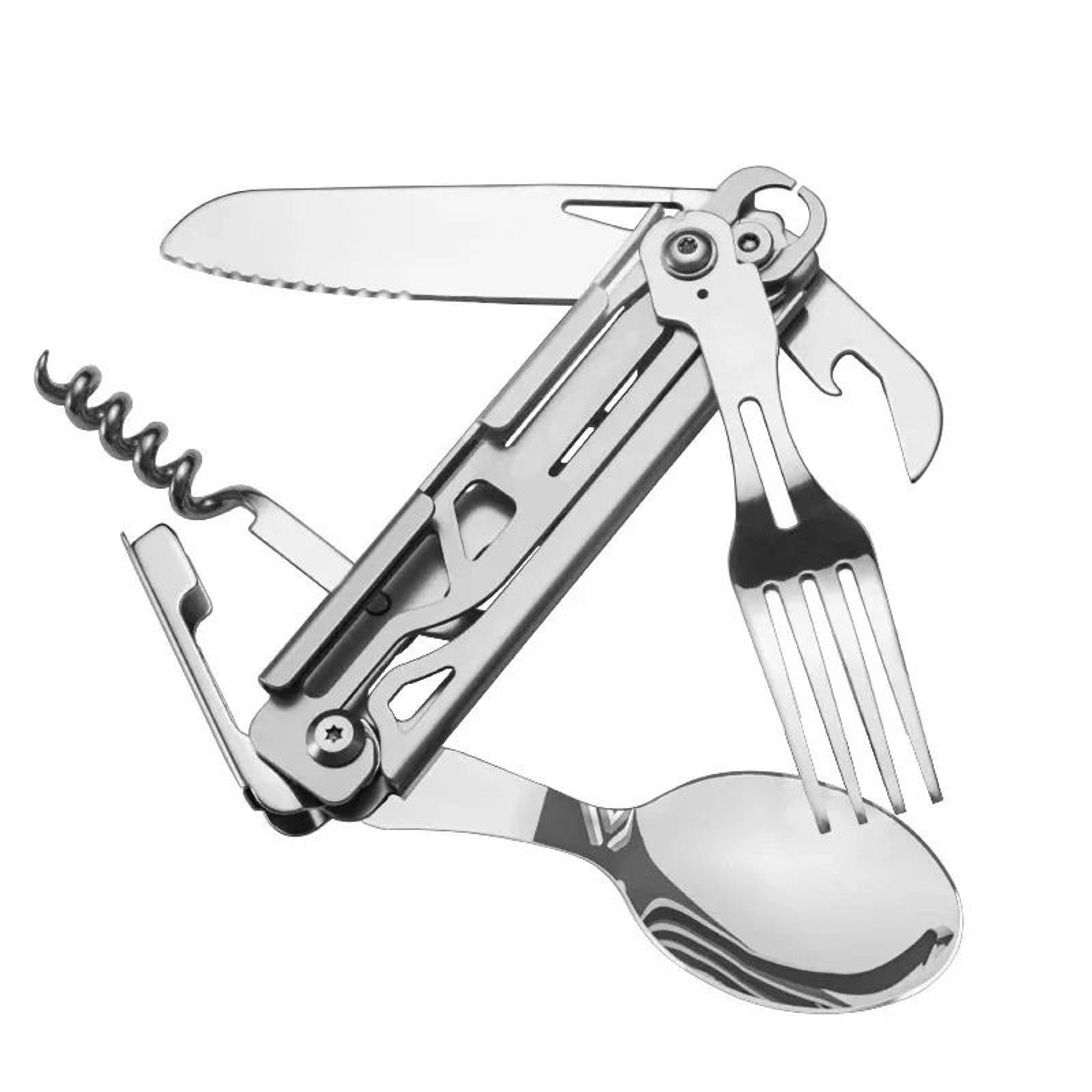 Foldable EDC Camping Utensil Set With Knife Fork And Spoon 0