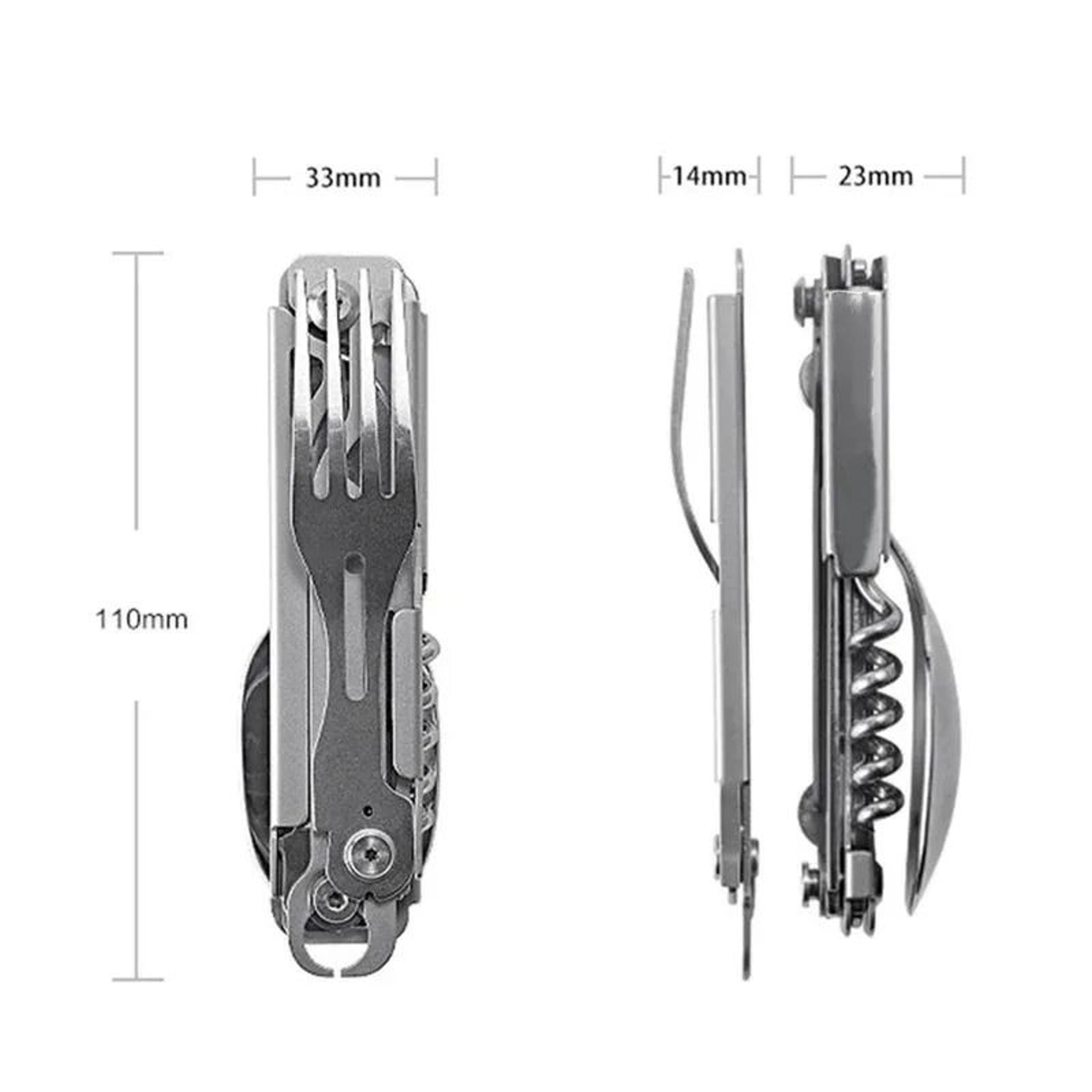 Foldable EDC Camping Utensil Set With Knife Fork And Spoon 5