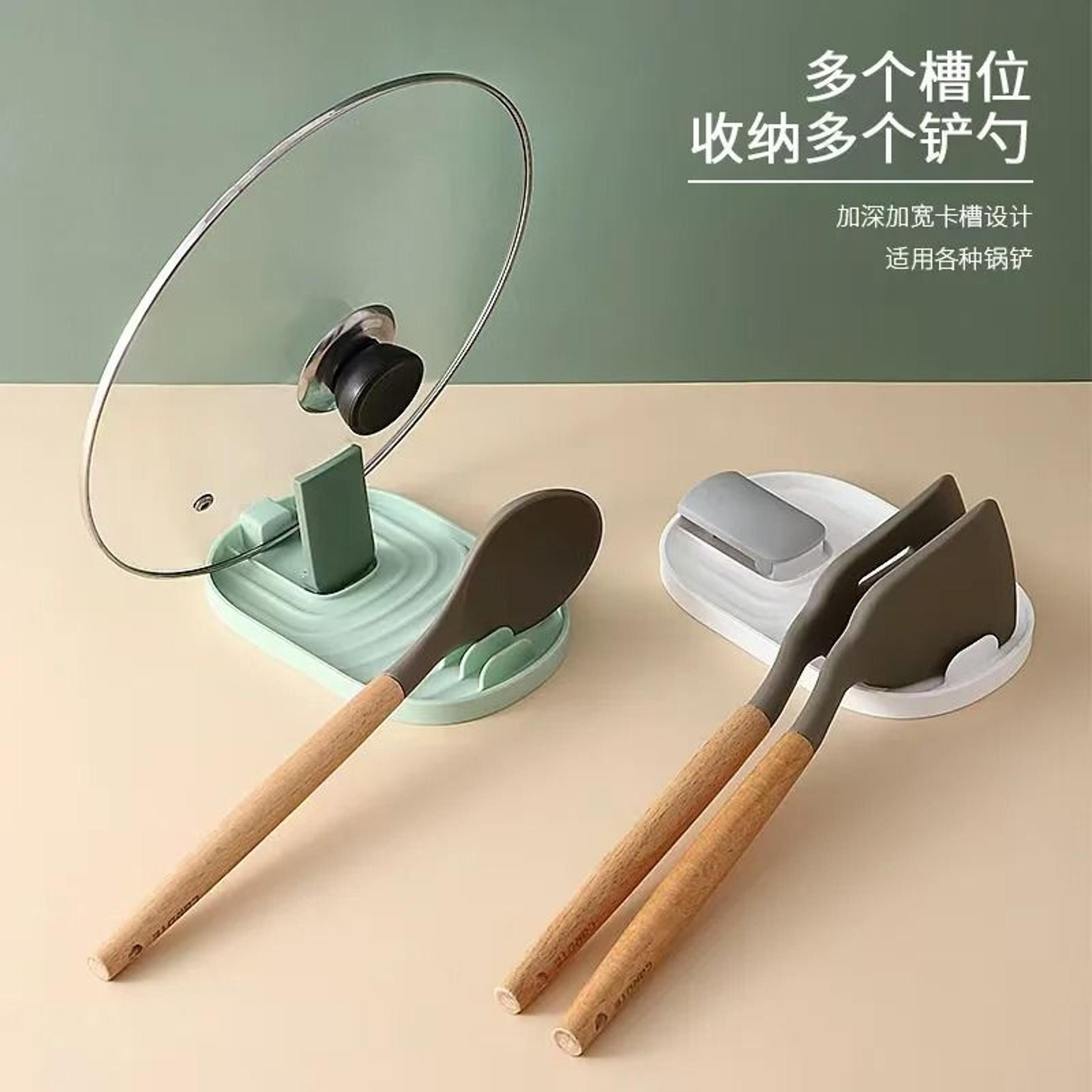 Nordic Silicone Pot Lid And Utensil Storage Rack Non Slip Kitchen Organizer 7