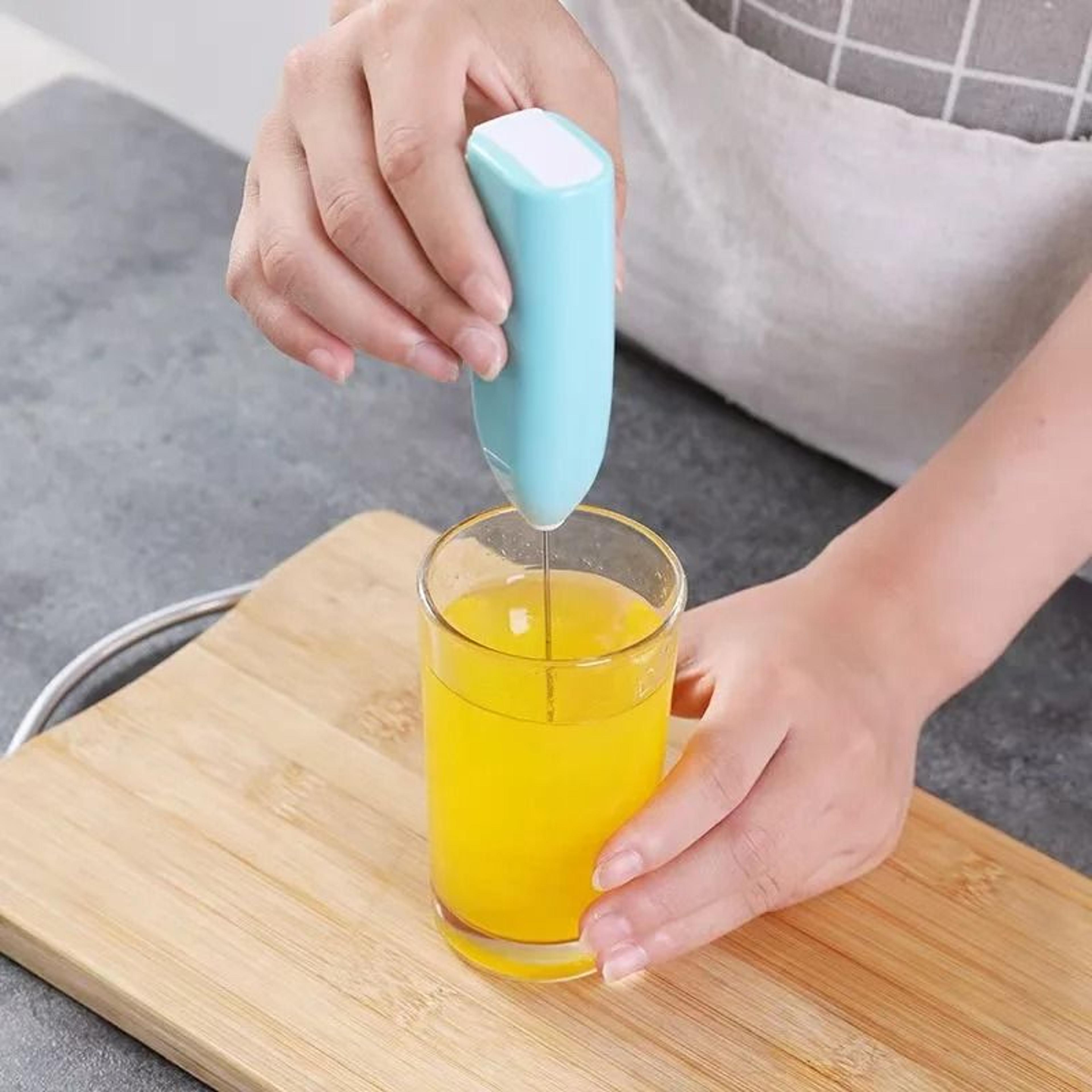 Electric Milk Frother Handheld Mini Stainless Steel Coffee Whisk 7