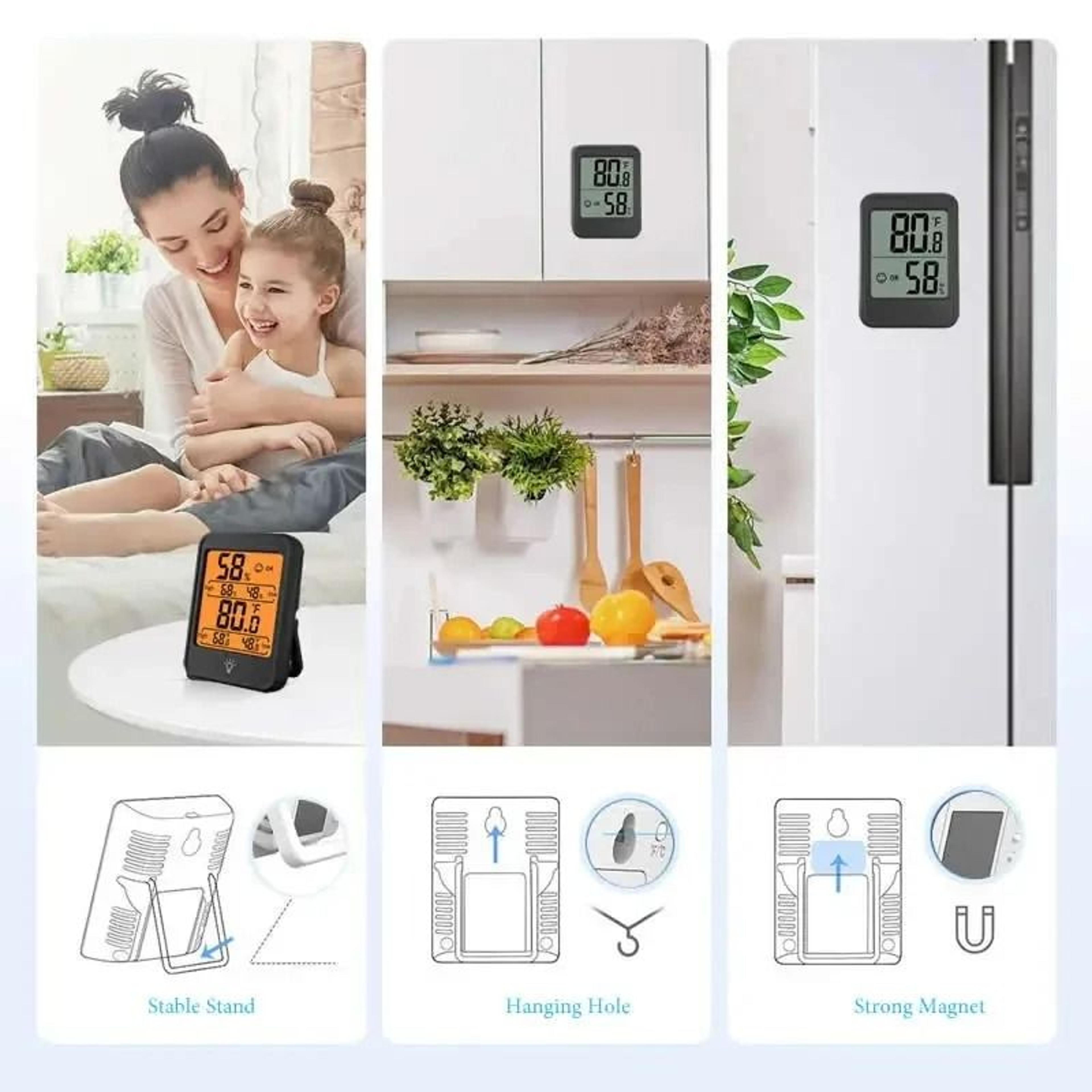 Indoor Digital Temperature And Humidity Meter With Stand And Magnet 0