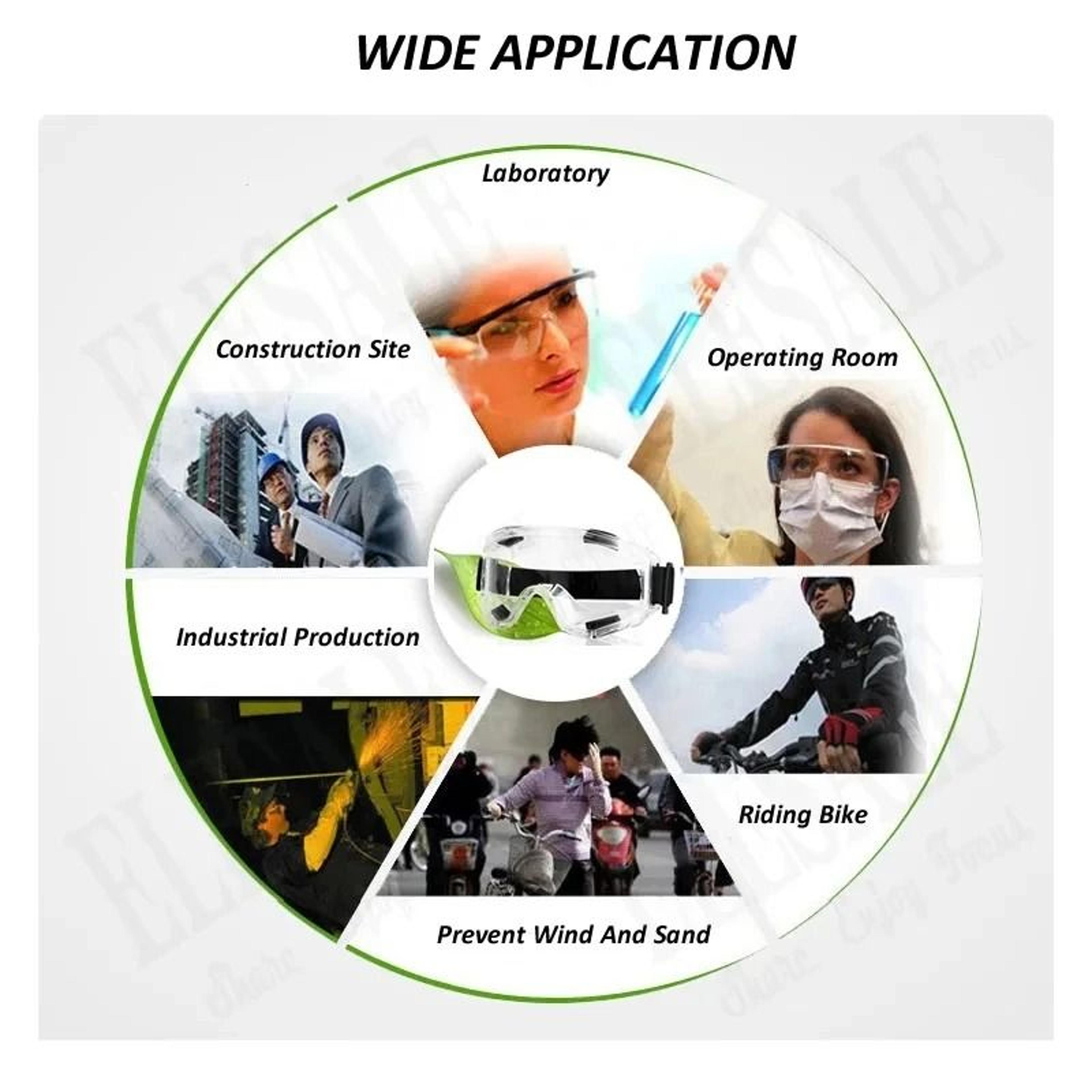 Impact Resistant Safety Goggles Protective Work Glasses For Carpenters And Riders 6