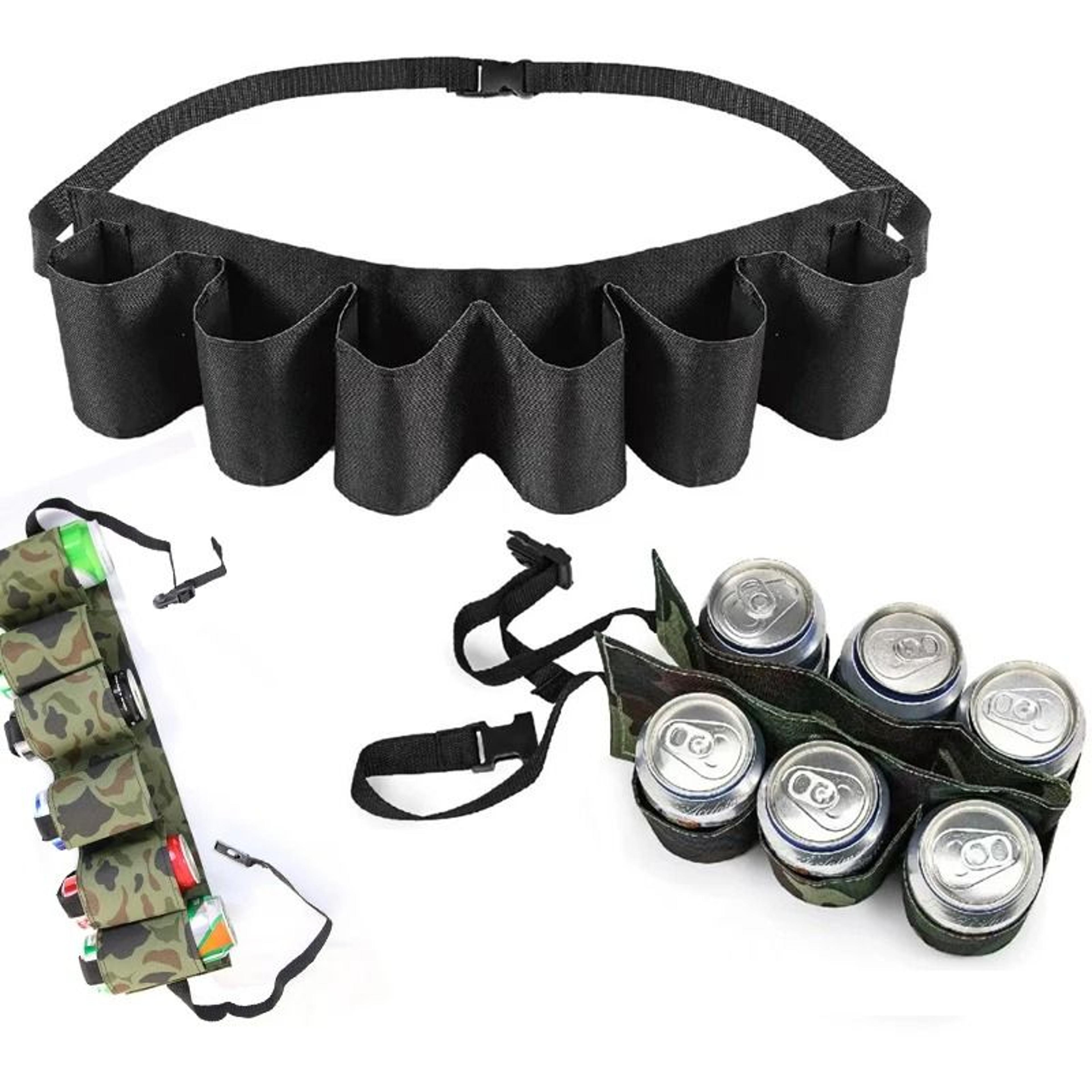 6 Pocket Adjustable Beverage Waist Holder For Outdoor Parties 0