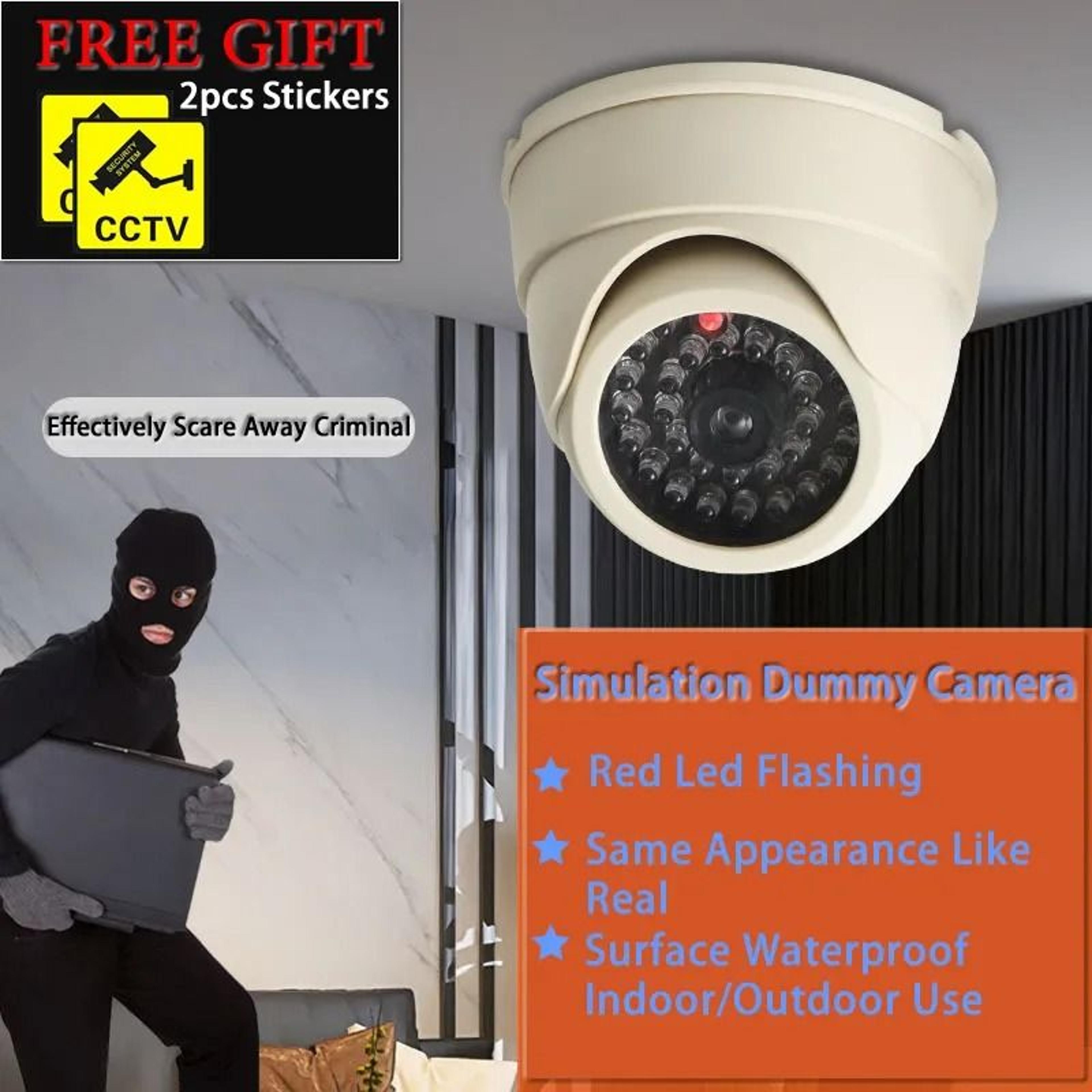 Dummy Dome CCTV Camera With Flashing LED Security Decoy 0