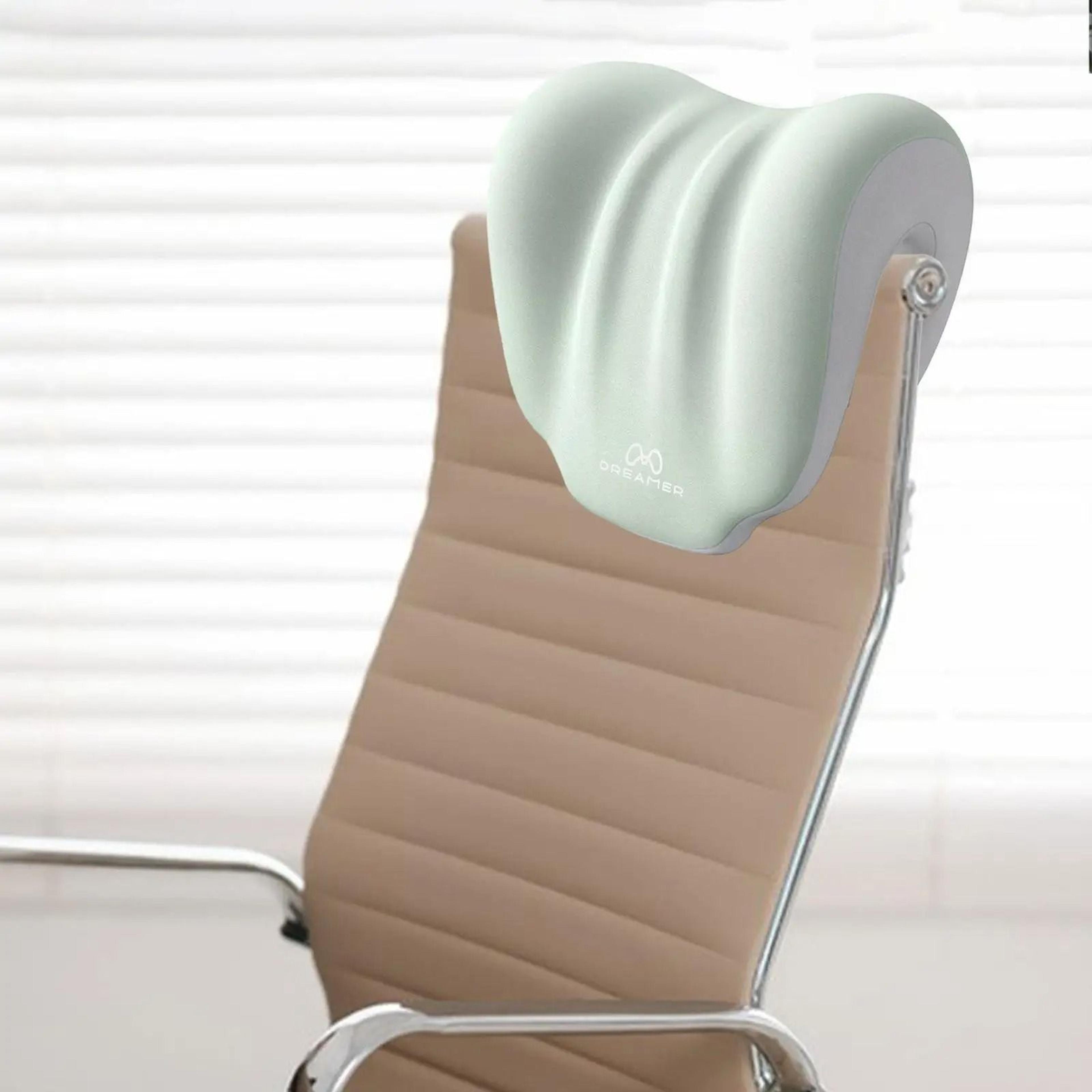 Memory Foam Chair Neck Pillow For Office Gaming And Travel Comfort 7