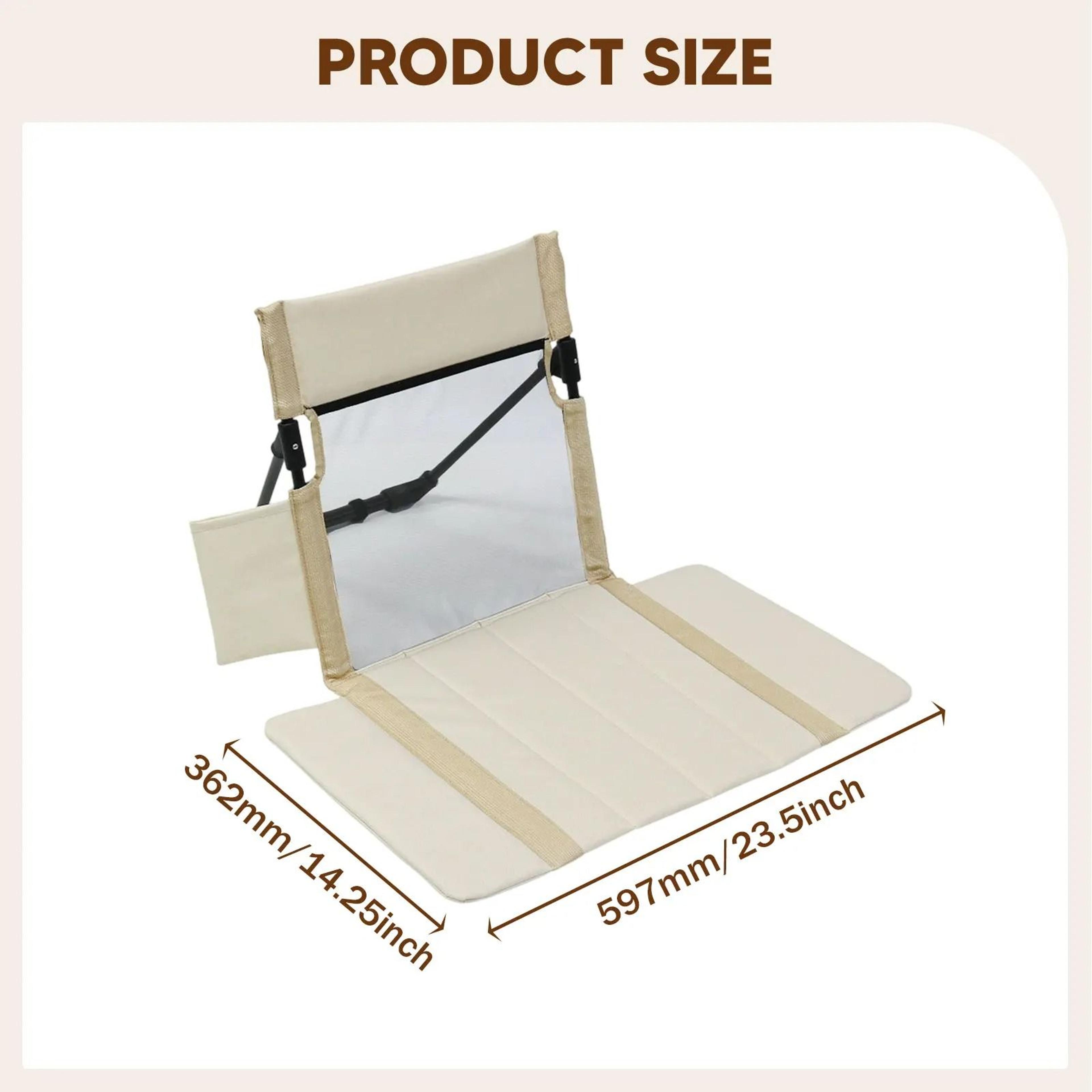 Lightweight Camping Folding Chair With Backrest Portable Floor Seat 2