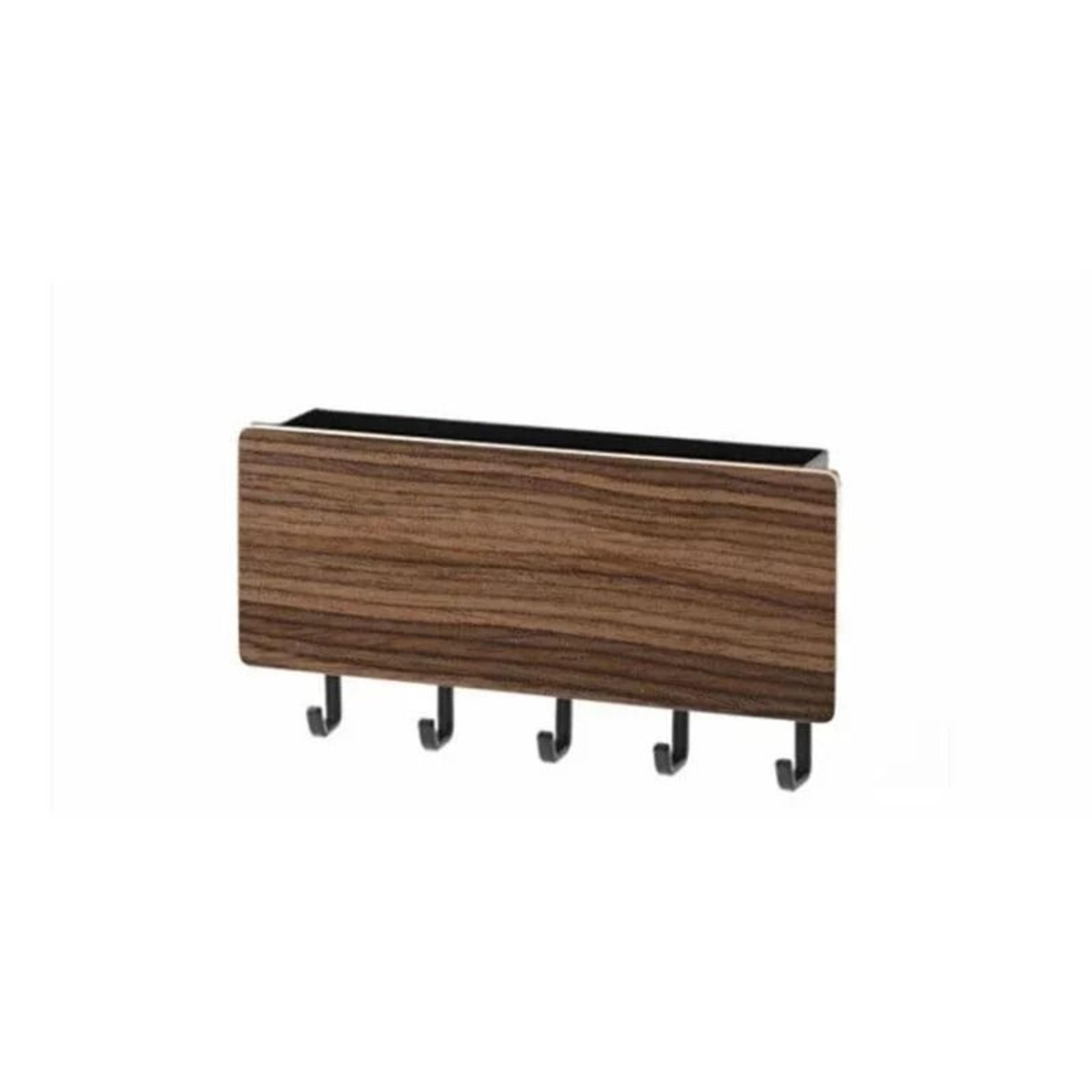 Wall Hanging Bamboo Key Hanger Organizer With Hooks For Entryway 2