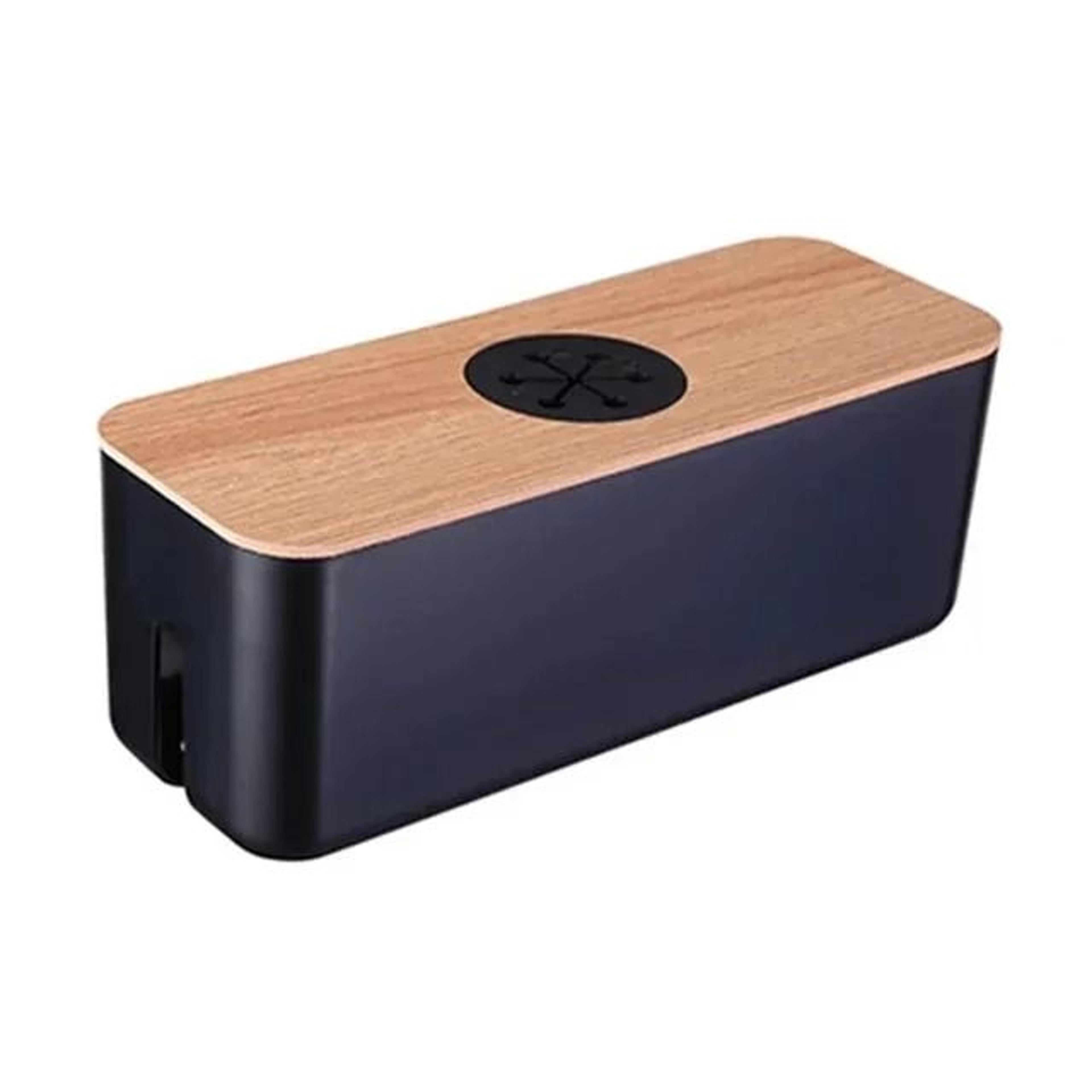 Wooden Cable Storage Box Charger Organizer For Home And Office 3