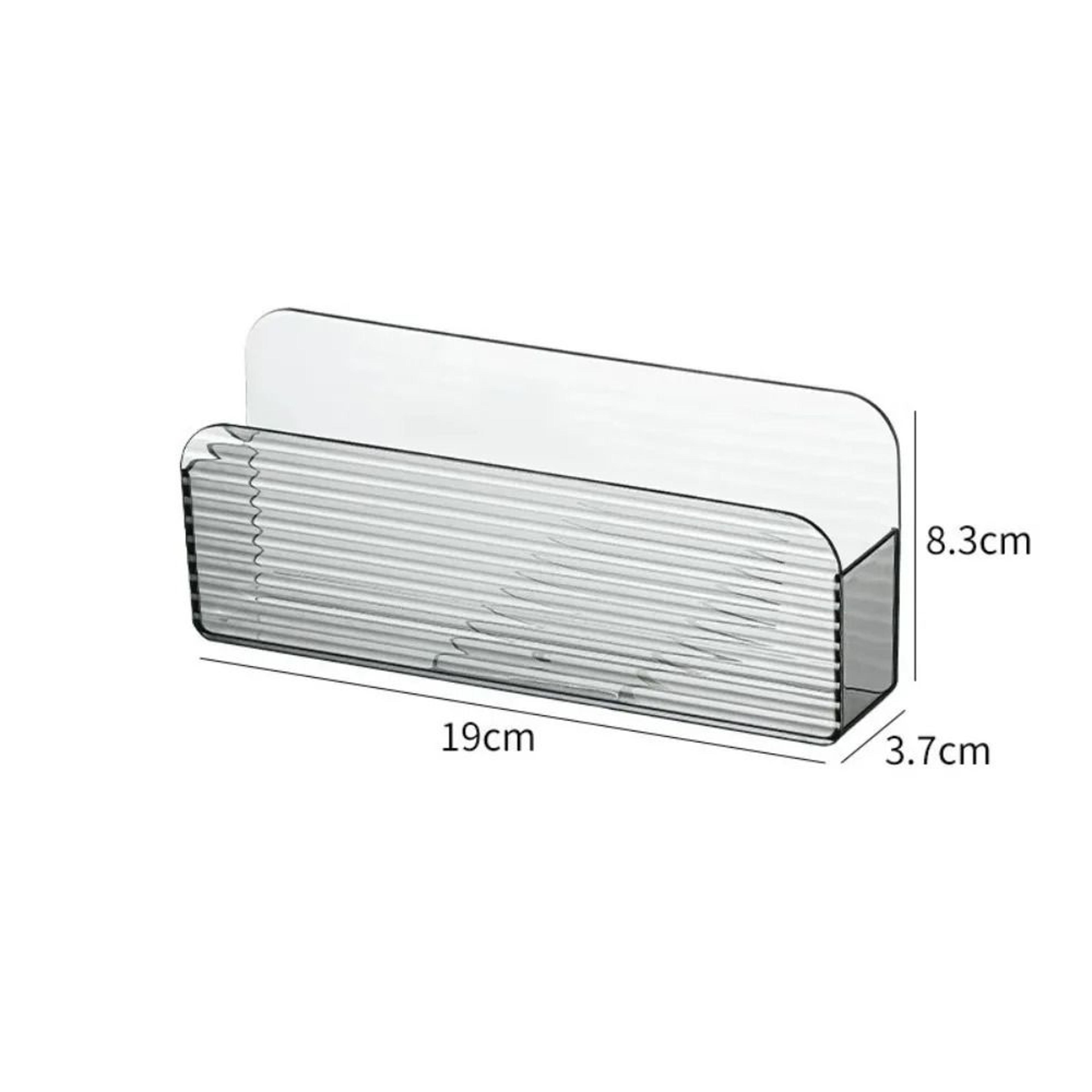 Wall Mounted Remote Control Storage Box Transparent Acrylic Organizer Shelf 4