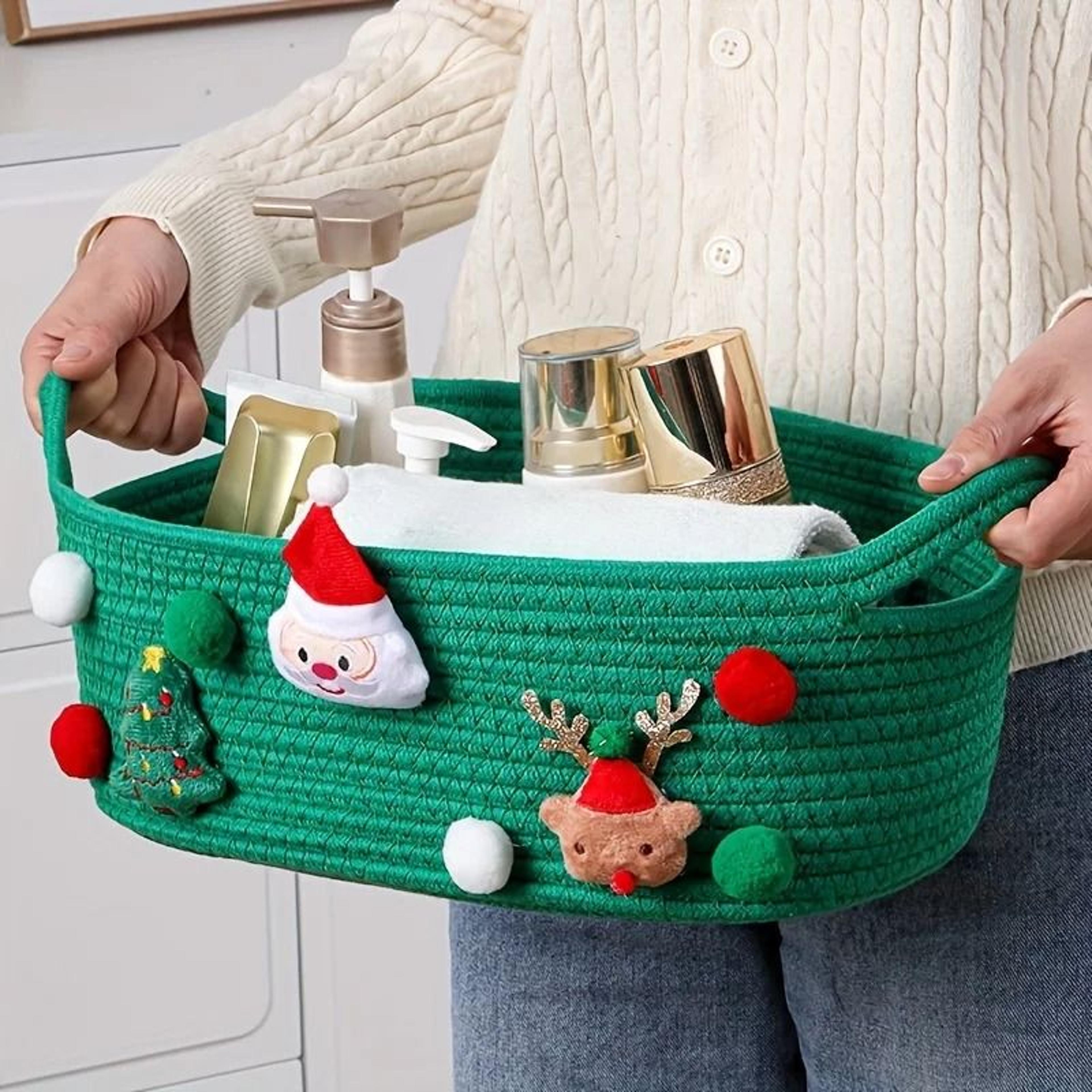 Christmas Gift Storage Basket For Holiday Decor And Presents 6