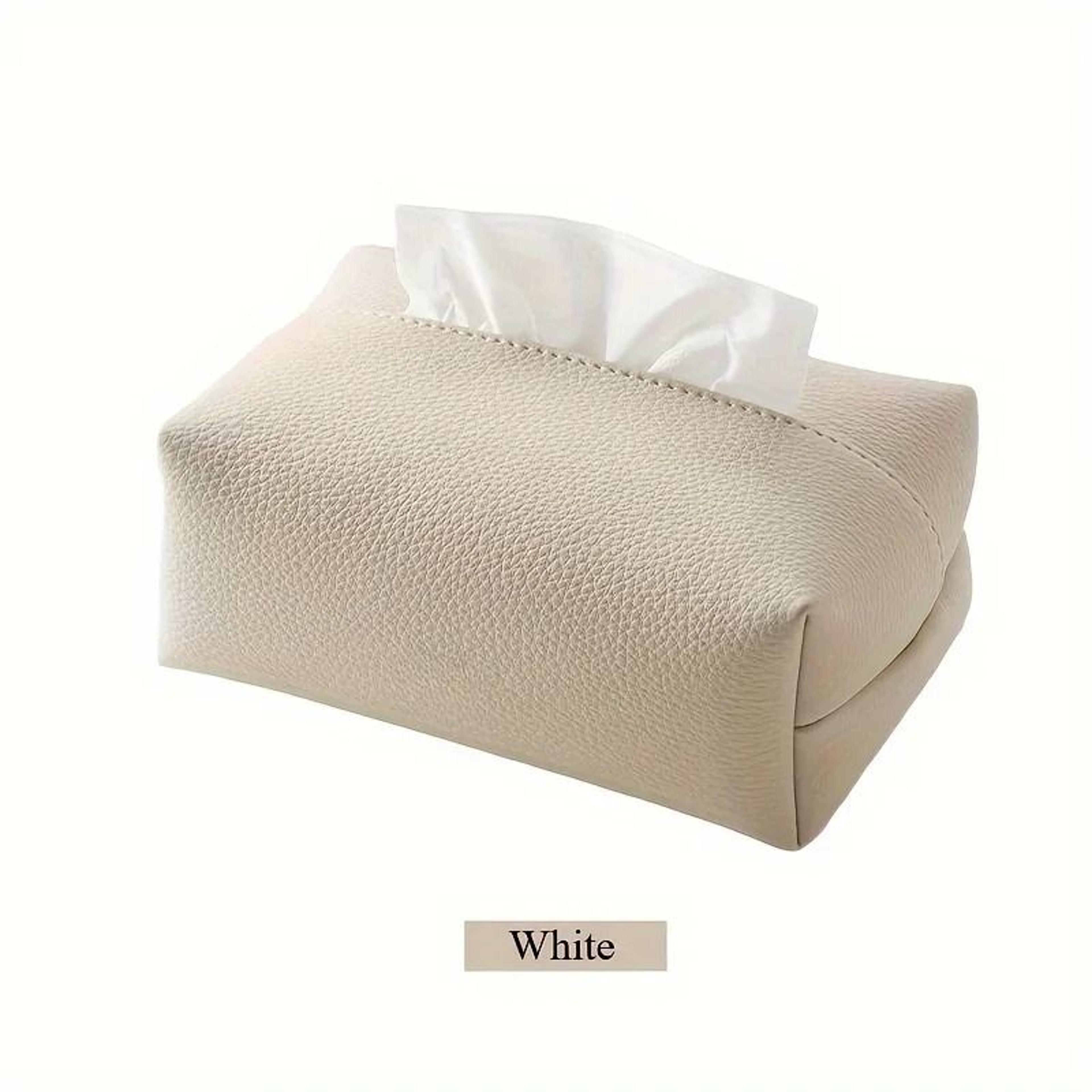 Modern Artificial Leather Tissue Box Square Bathroom Decor 2