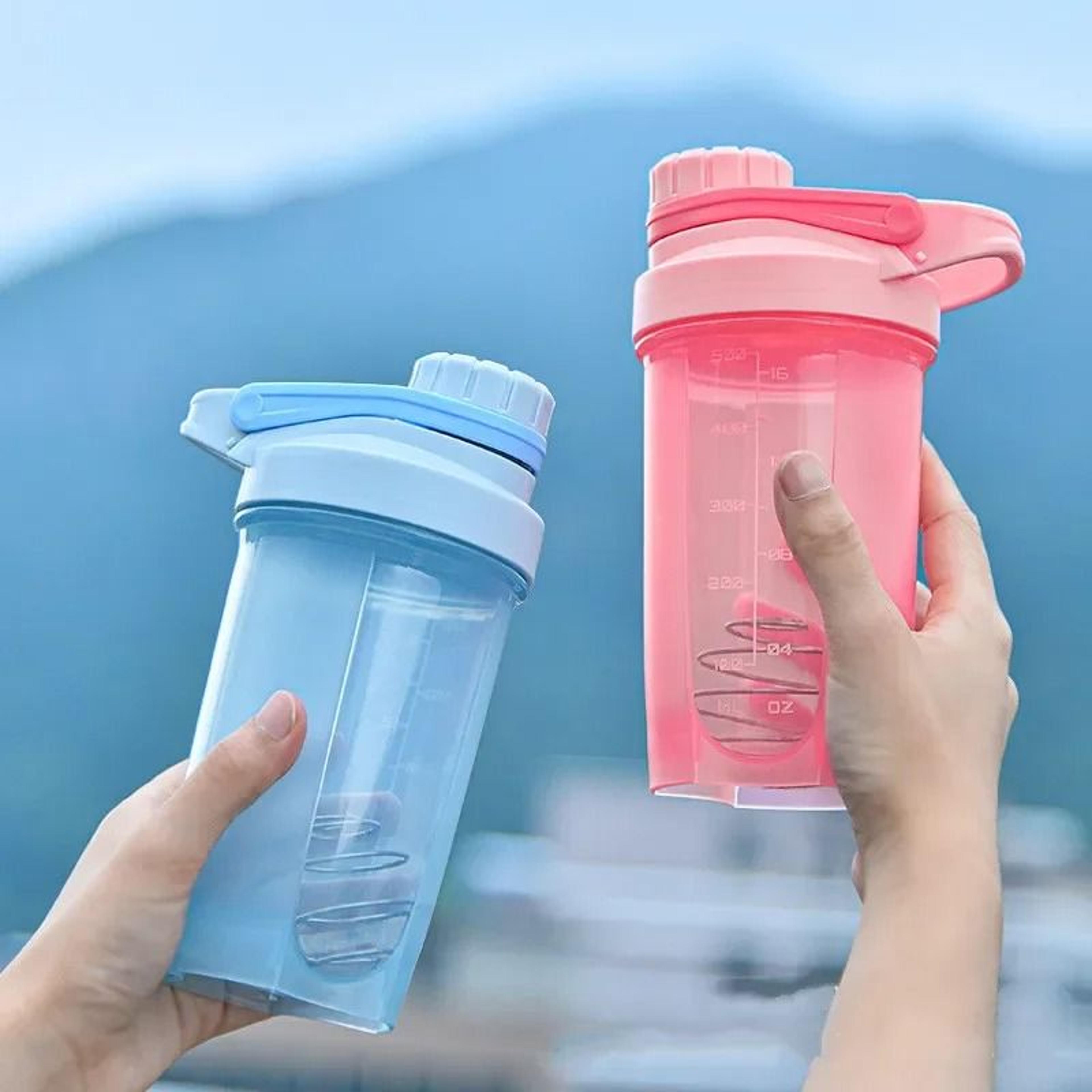 500ml BPA Free Leak Proof Sports Water Bottle Protein Shaker 9
