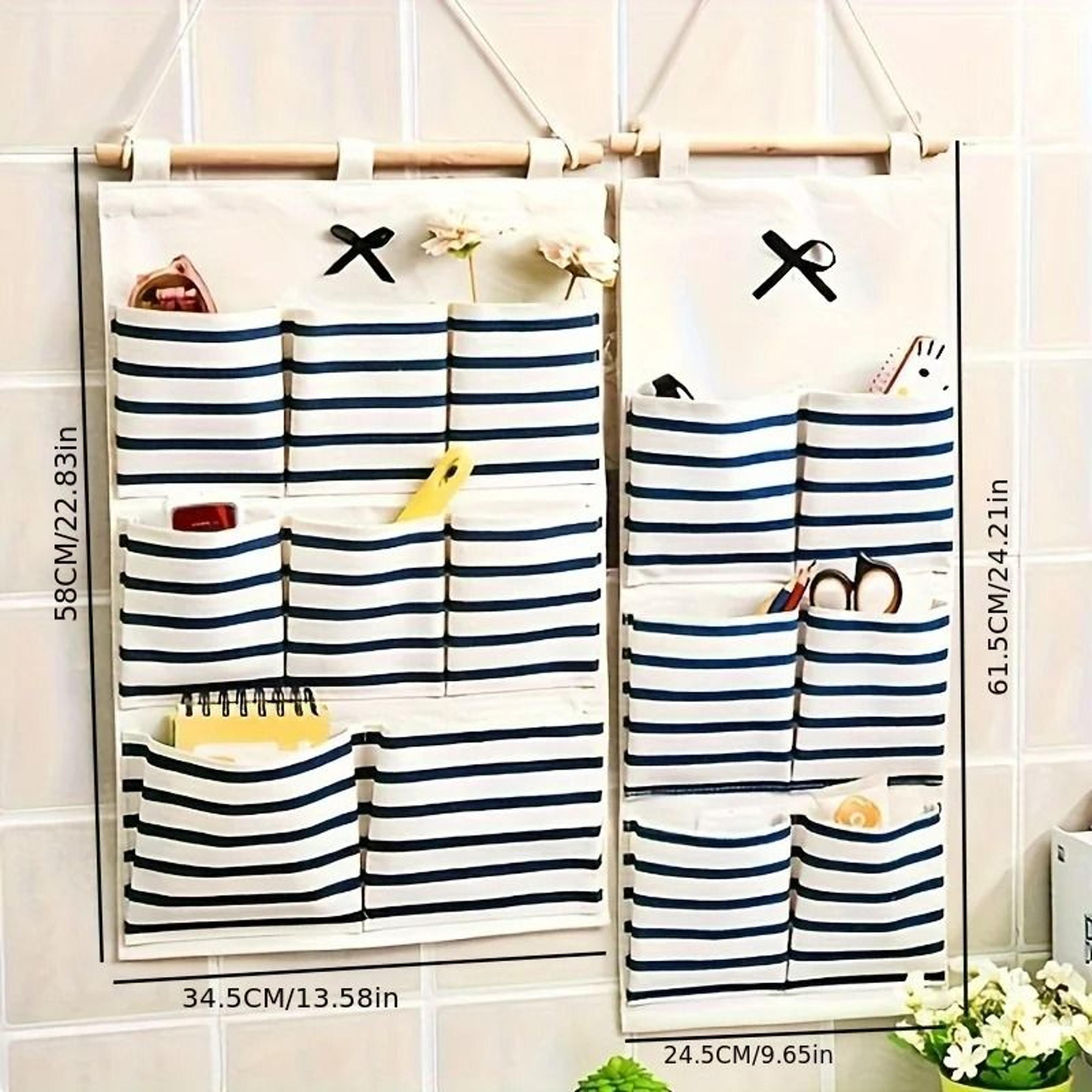 Hanging Storage Organizer With Multi Pockets Wall Mounted Closet Storage Bag 0