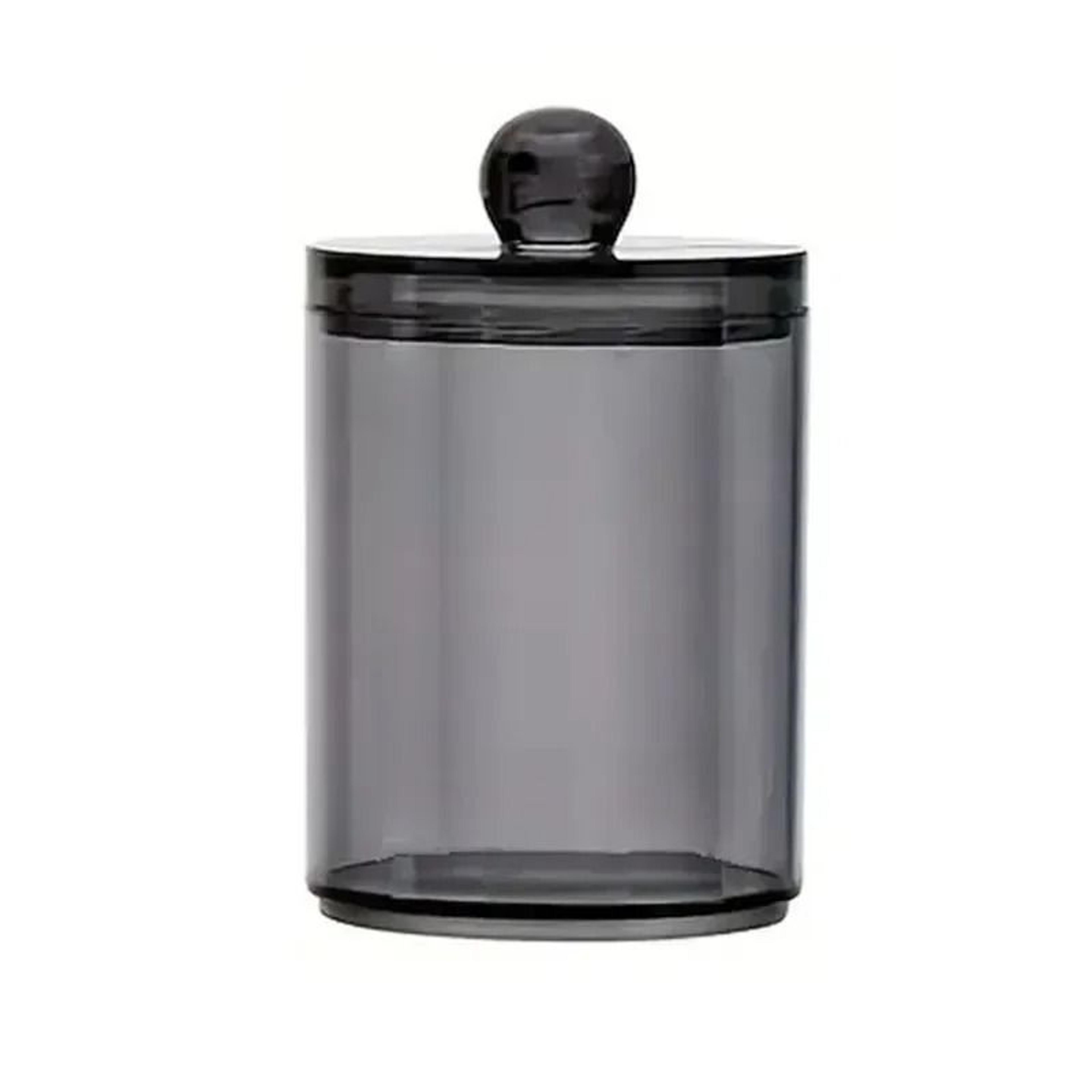 Clear Qtip Holder Dispenser Apothecary Jar Bathroom Vanity Organizer Set 2