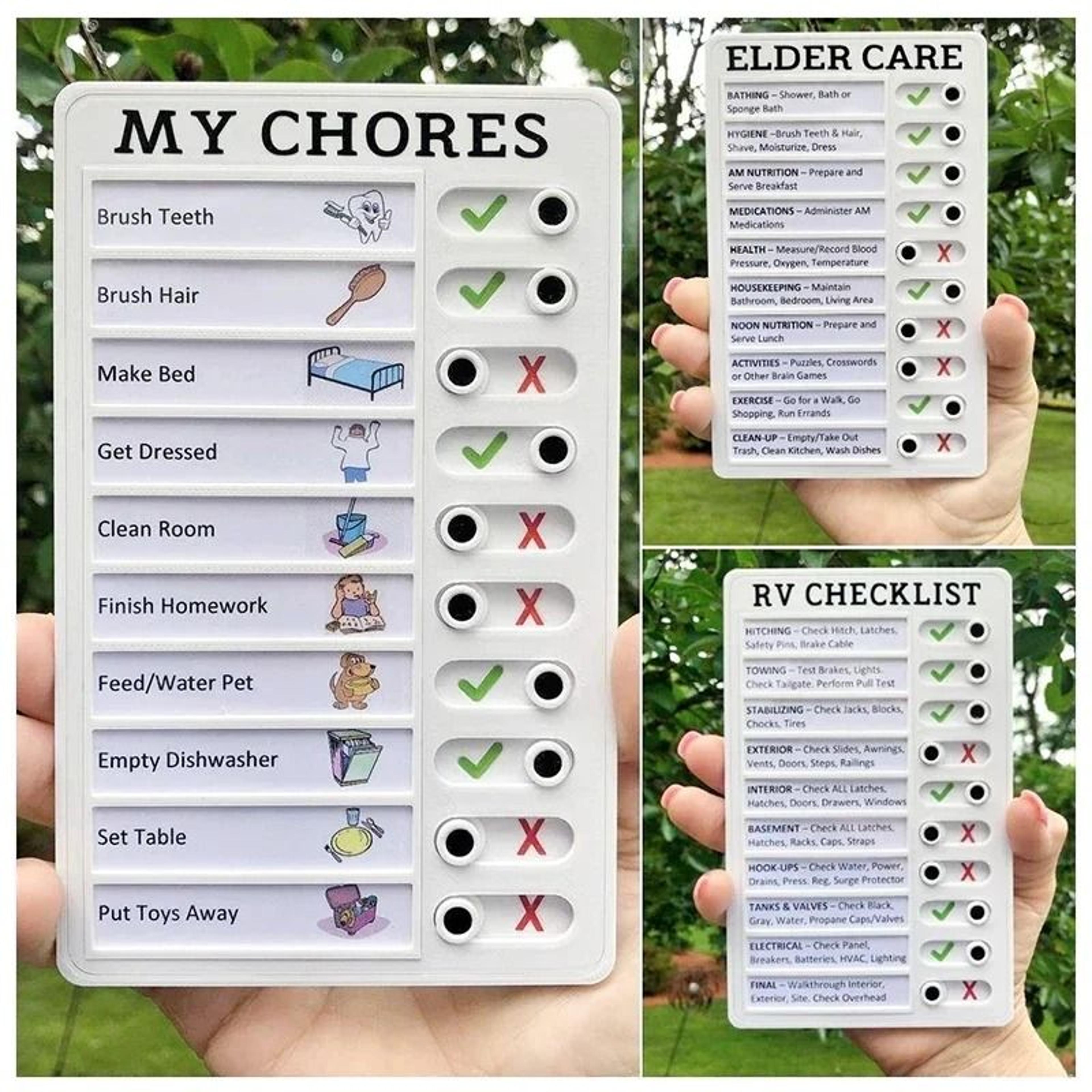 reusable kids chore chart daily planner responsibility checklist board