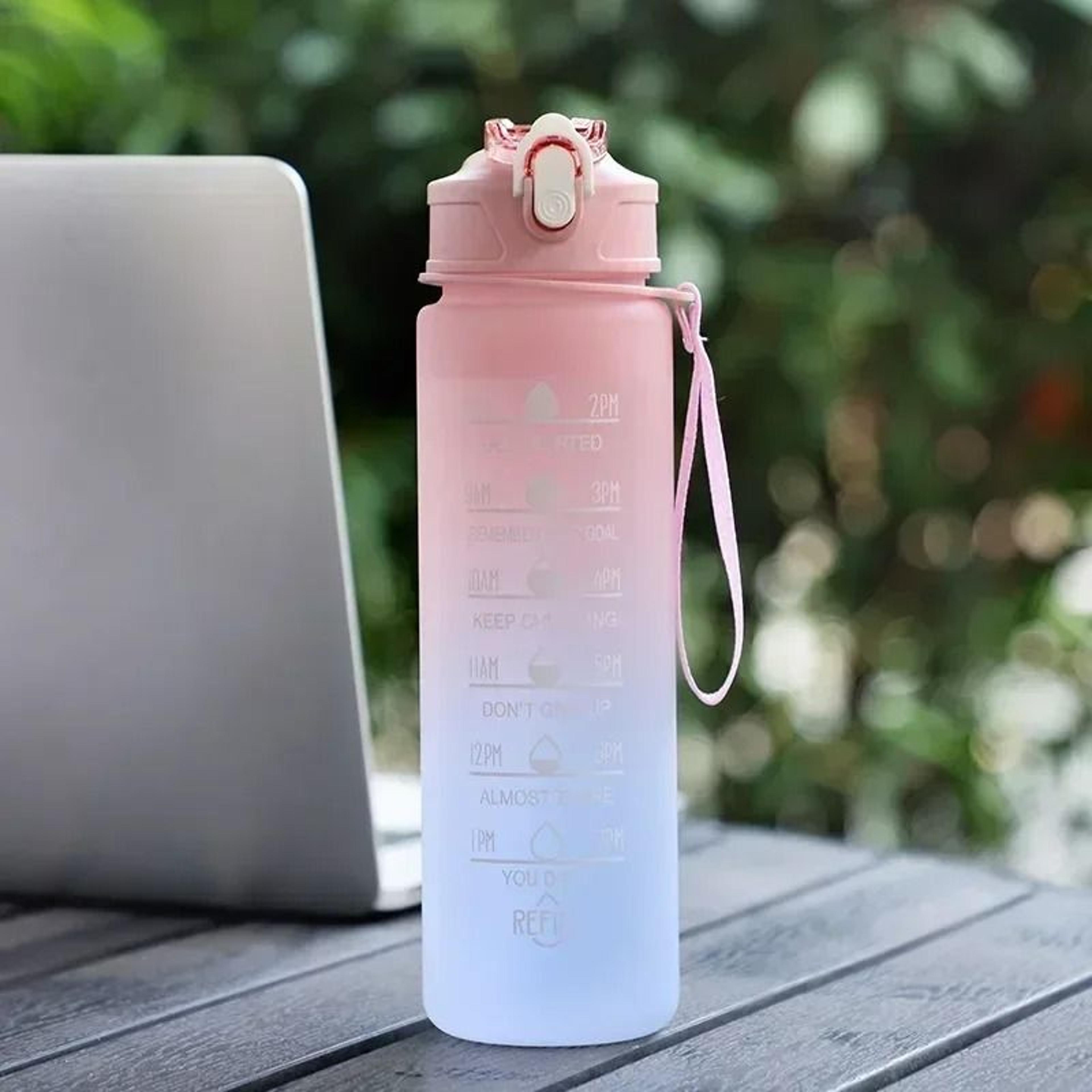 Large Capacity Sports Water Bottle 900ml Gradient Gym Fitness Drinking Bottle 4