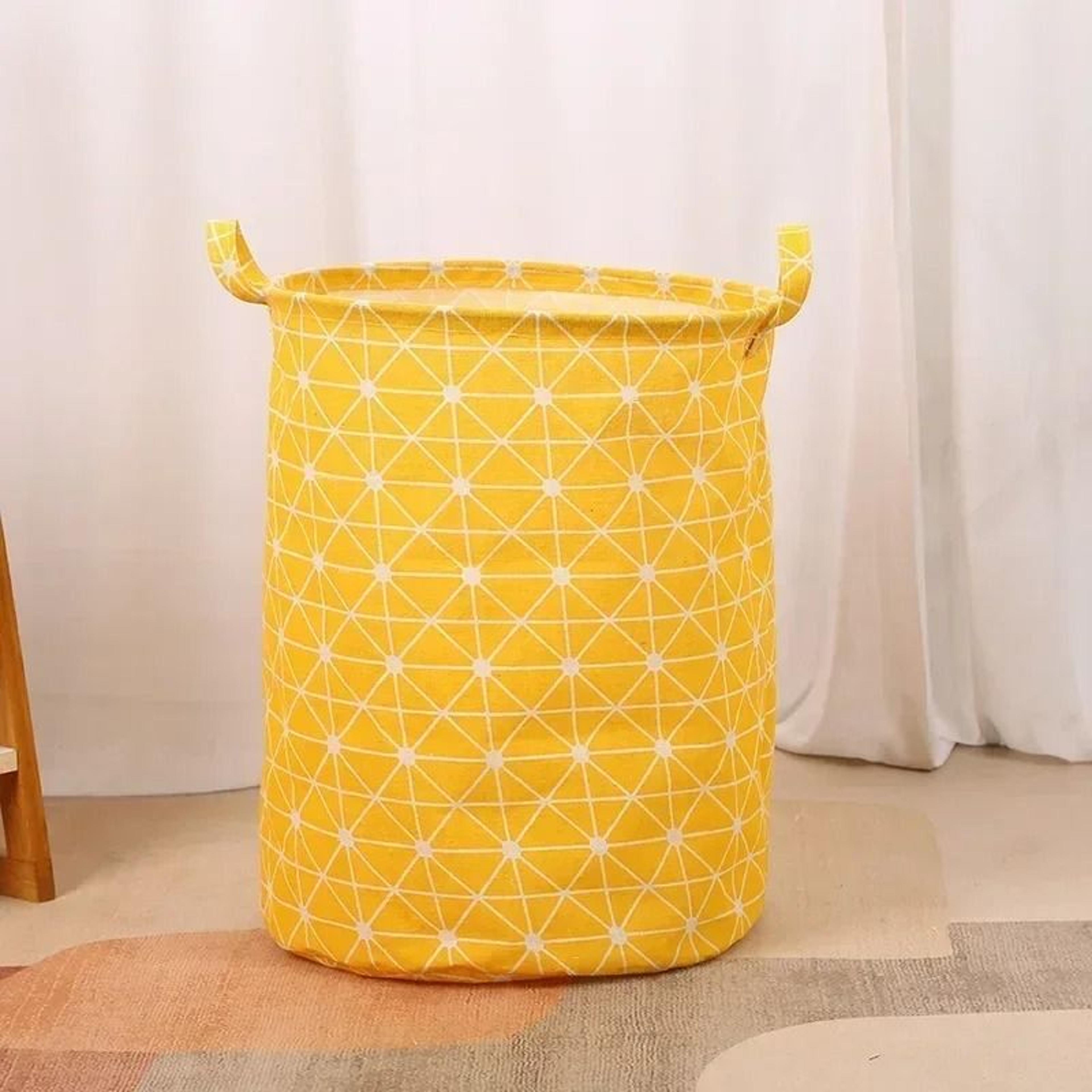Foldable Cotton Linen Laundry Hamper Large Laundry Storage Bag 3